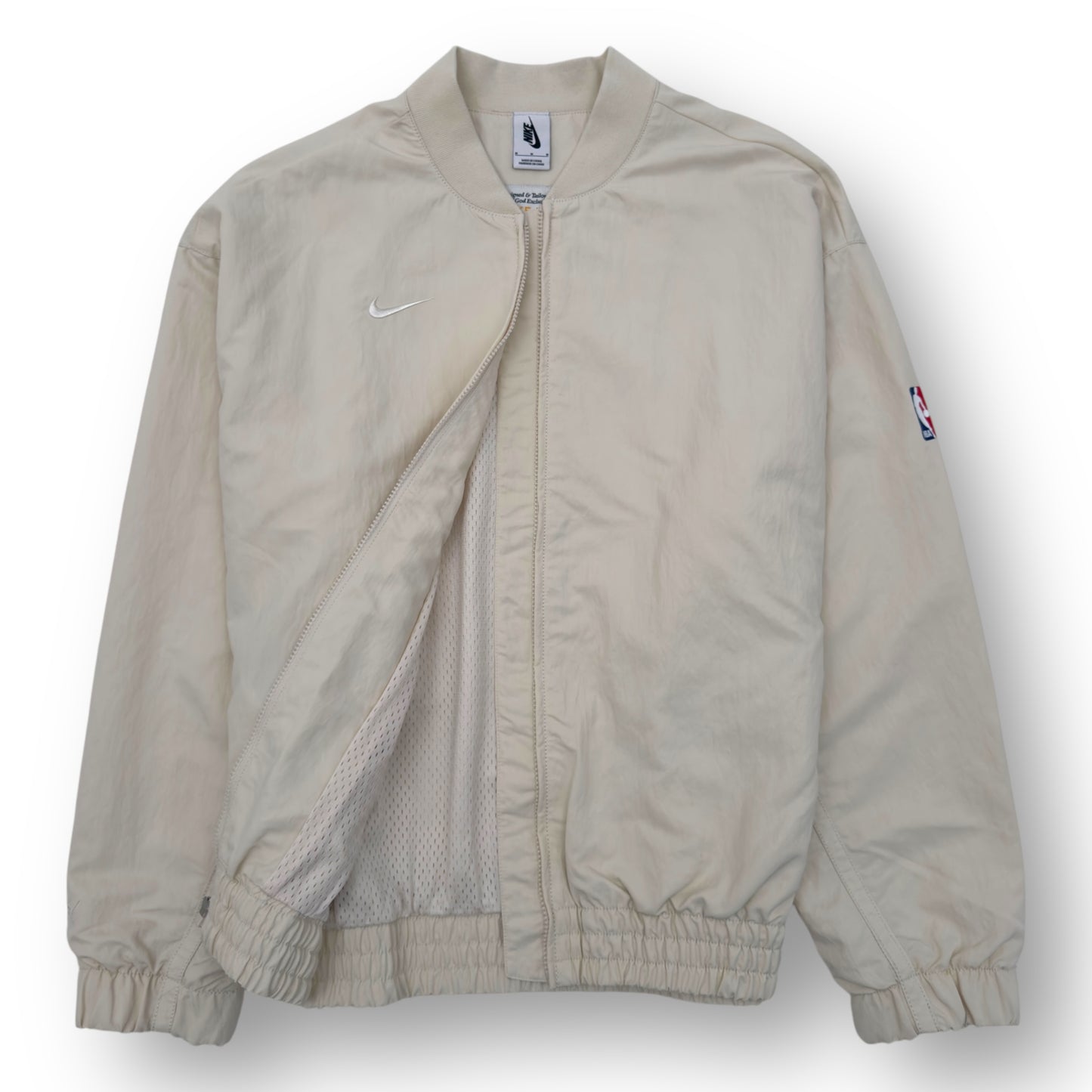 NIKE X FEAR OF GOD NRG BASEBALL JACKET LIGHT CREAM M