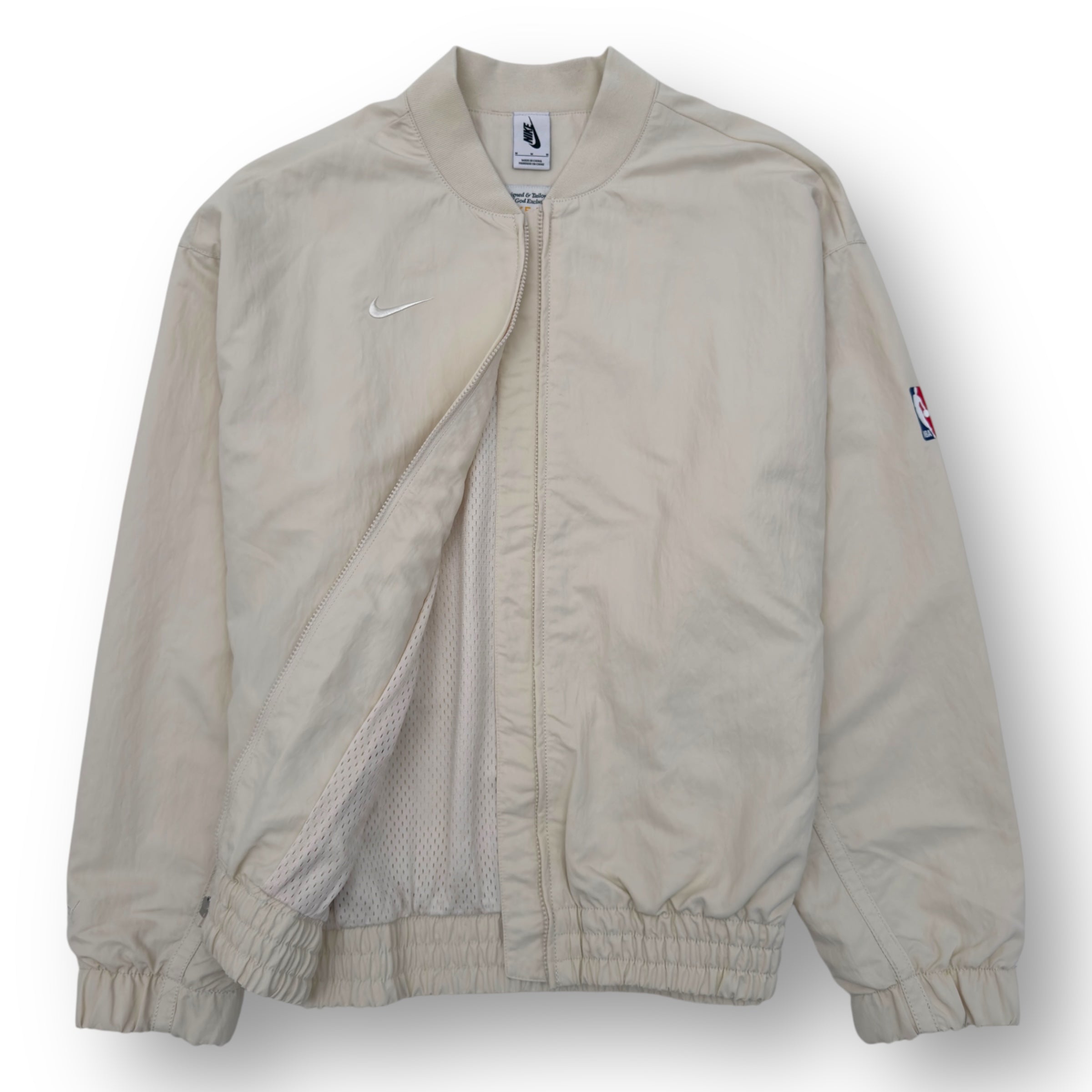 NIKE X FEAR OF GOD NRG BASEBALL JACKET LIGHT CREAM M