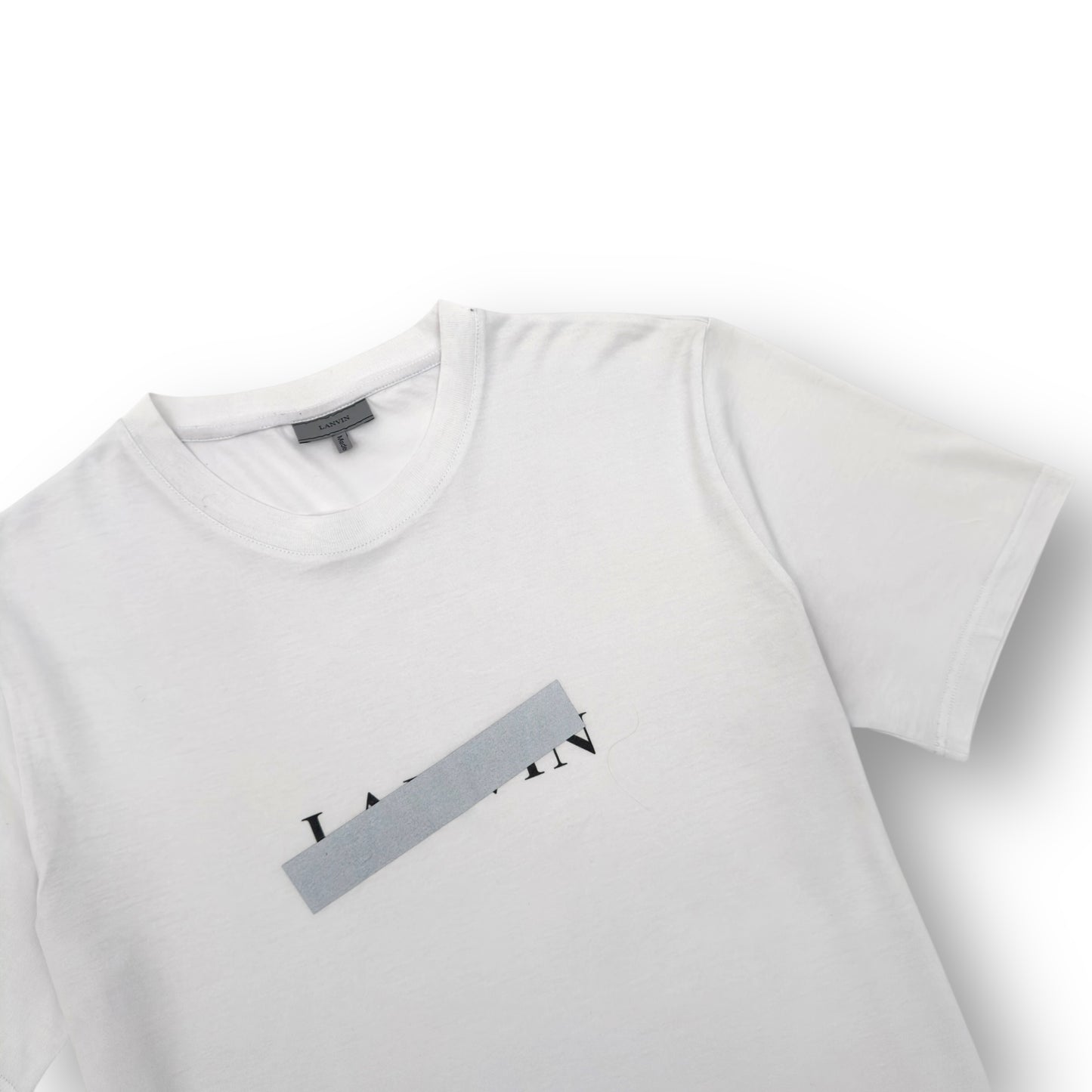 LANVIN BARRE SLIM FIT COTTON T-SHIRT WHITE M