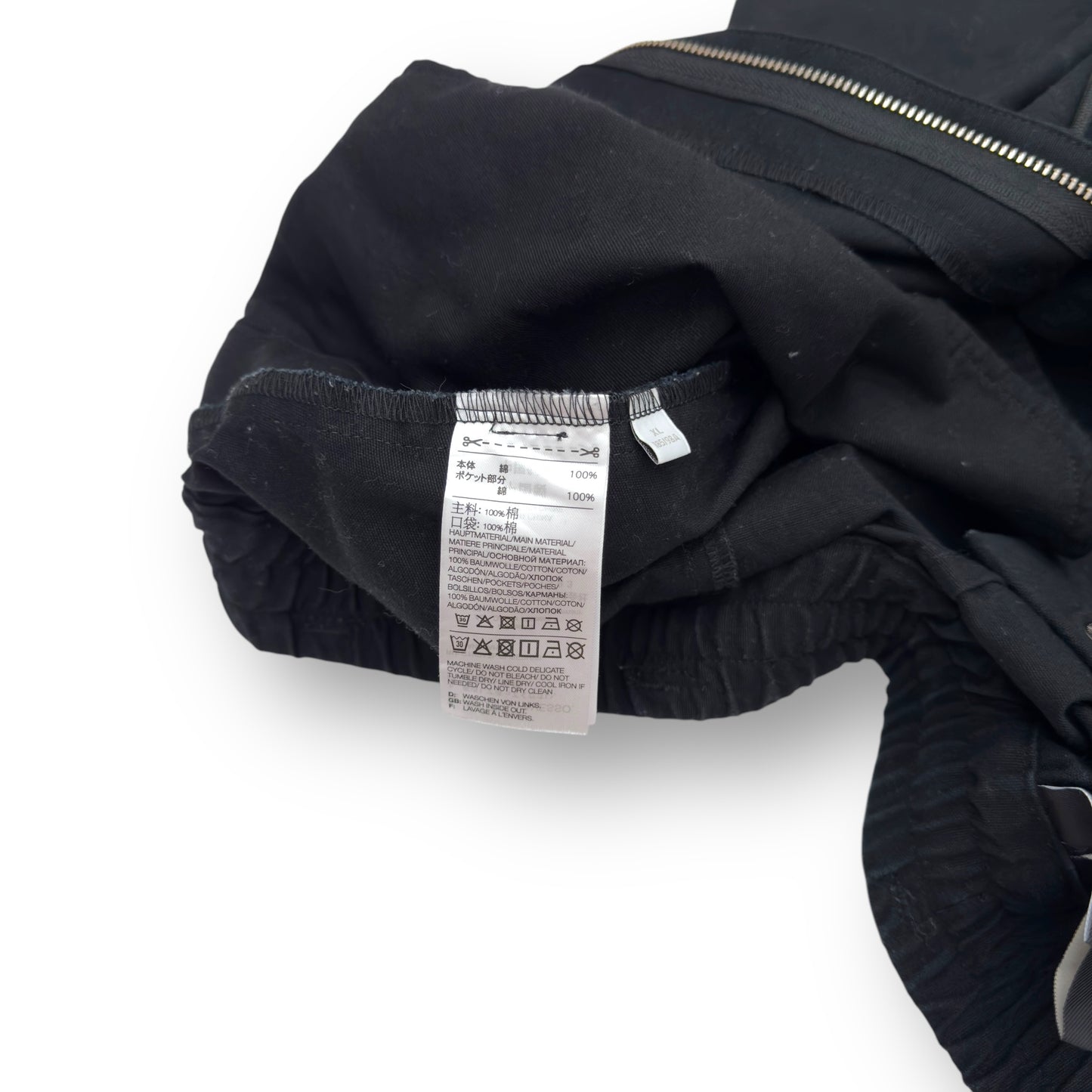 ADIDAS Y-3 OVERSIZED WRKWR TROUSERS BLACK XL