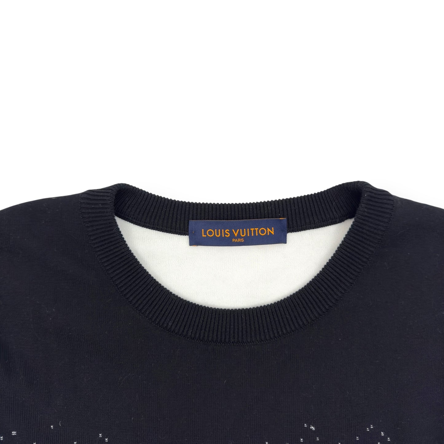 LOUIS VUITTON LVSE MONOGRAM DEGARDÉ CREWNECK SWEATSHIRT BLACK / WHITE XL