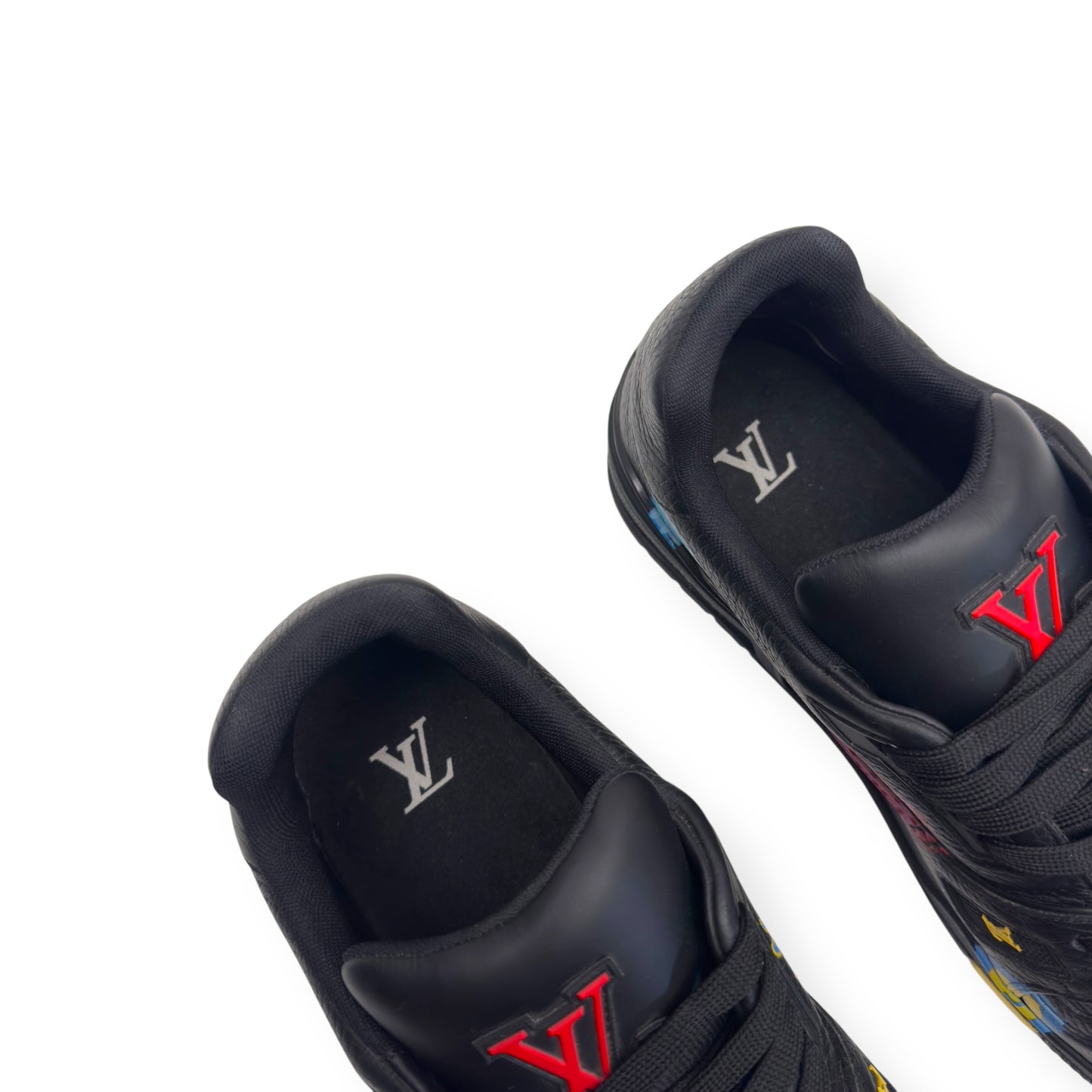 LOUIS VUITTON X YAYOI KUSAMA LV TRAINER BLACK UK10