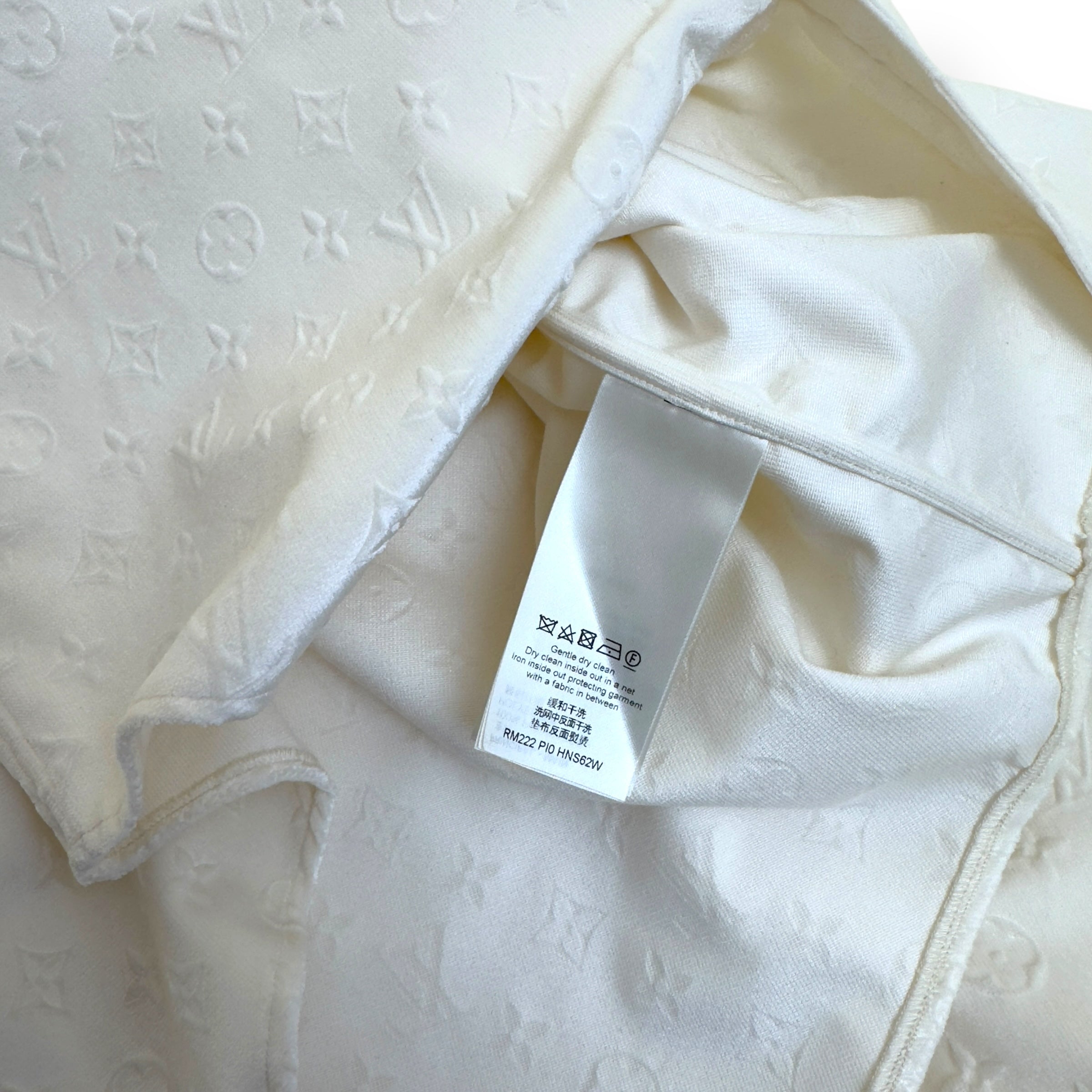 LOUIS VUITTON LV MONOGRAM VELVET SHIRT IVORY L