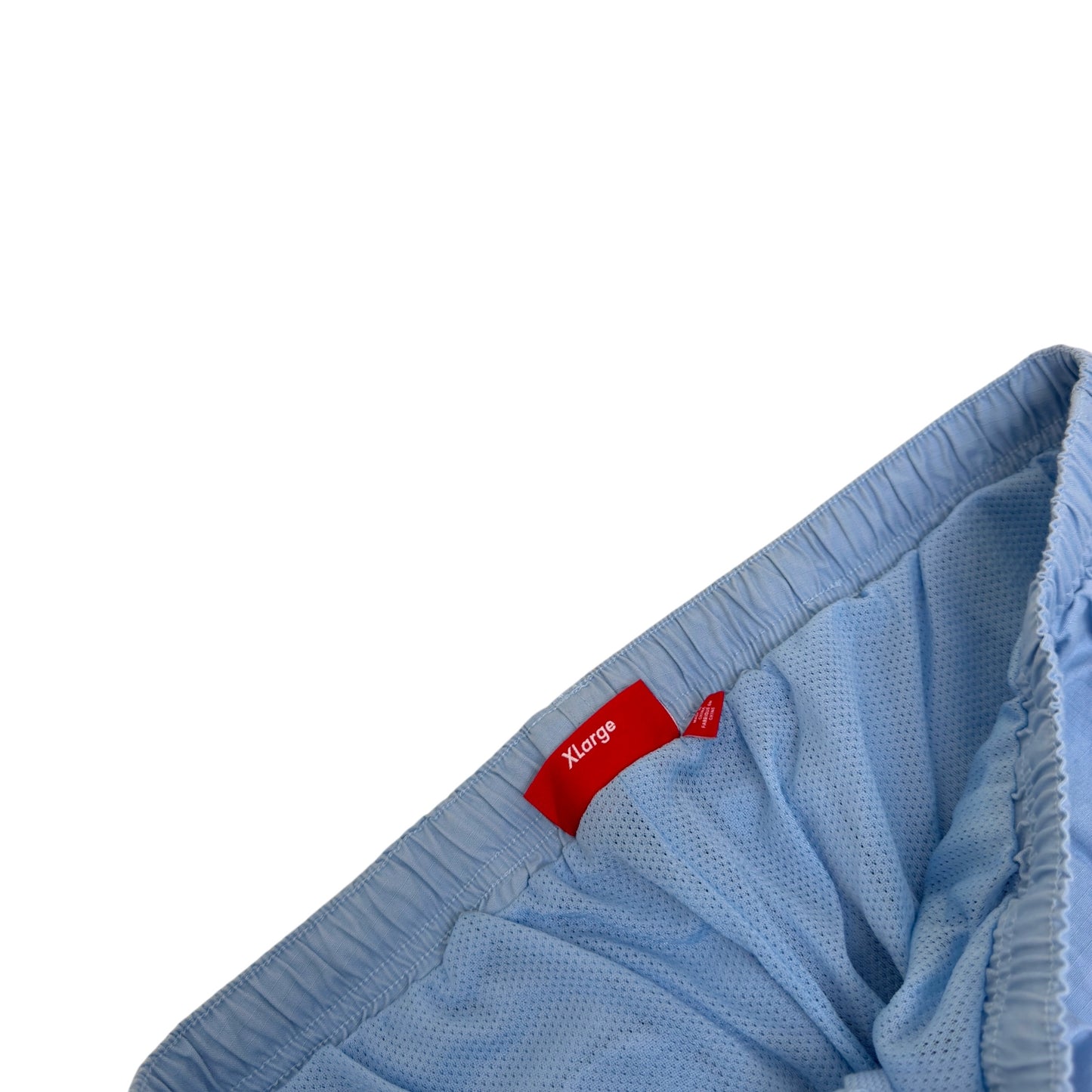 SUPREME SPELLOUT EMBROIDERED TRACK PANTS BABY BLUE XL