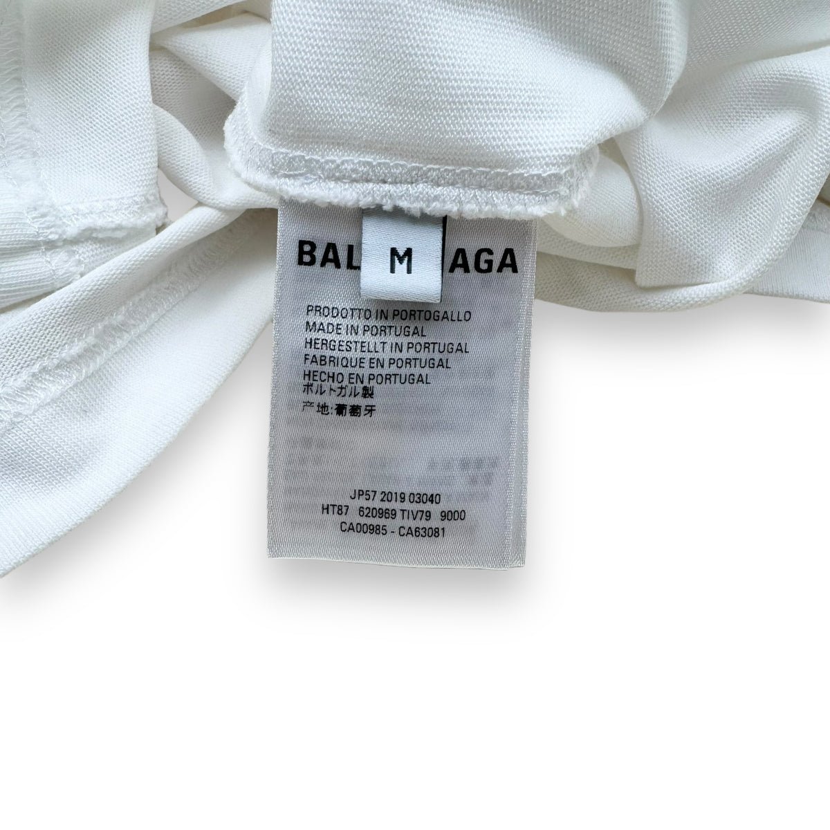 BALENCIAGA OVERSIZED CREDIT CARD LOGO T-SHIRT WHITE M