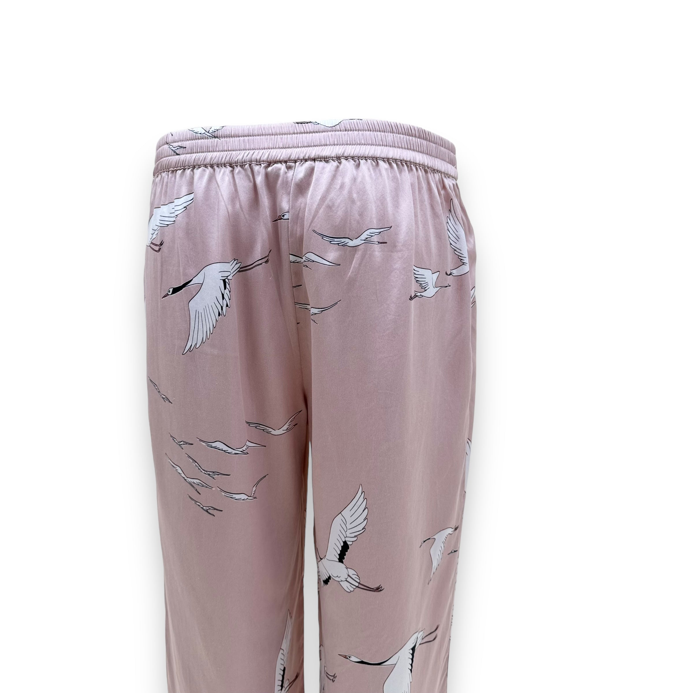 OLIVIA VON HALLE LILA PRINTED SILK-SATIN PYJAMA SET PINK S
