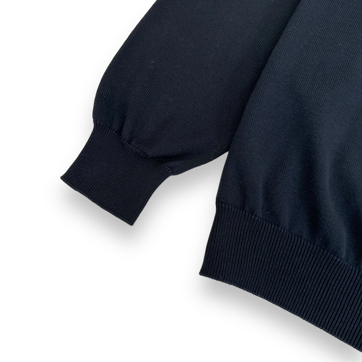 BALENCIAGA GAFFER LOGO COTTON-BLEND KNITTED JUMPER BLACK L