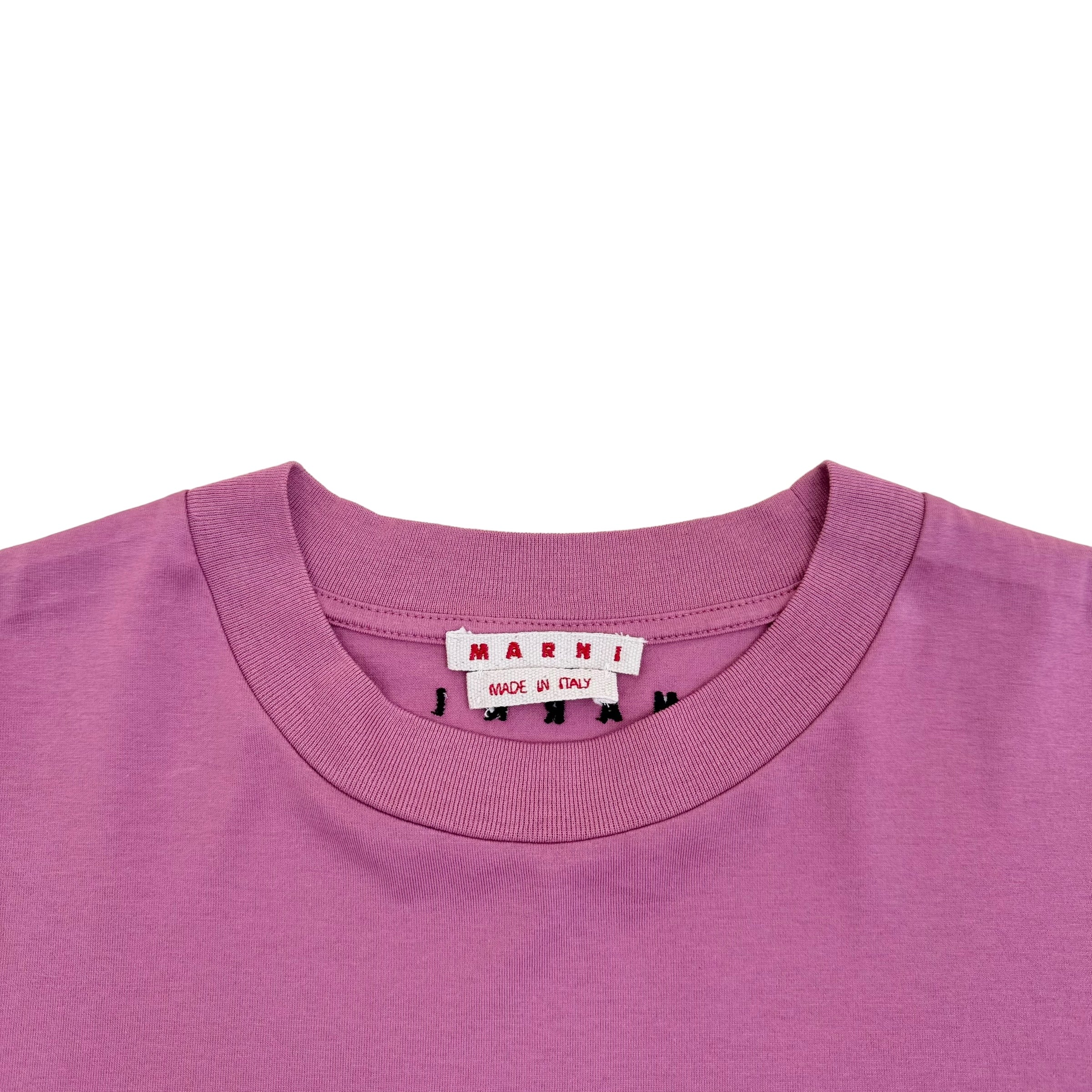 MARNI COTTON PRINT T-SHIRT PINK XXL