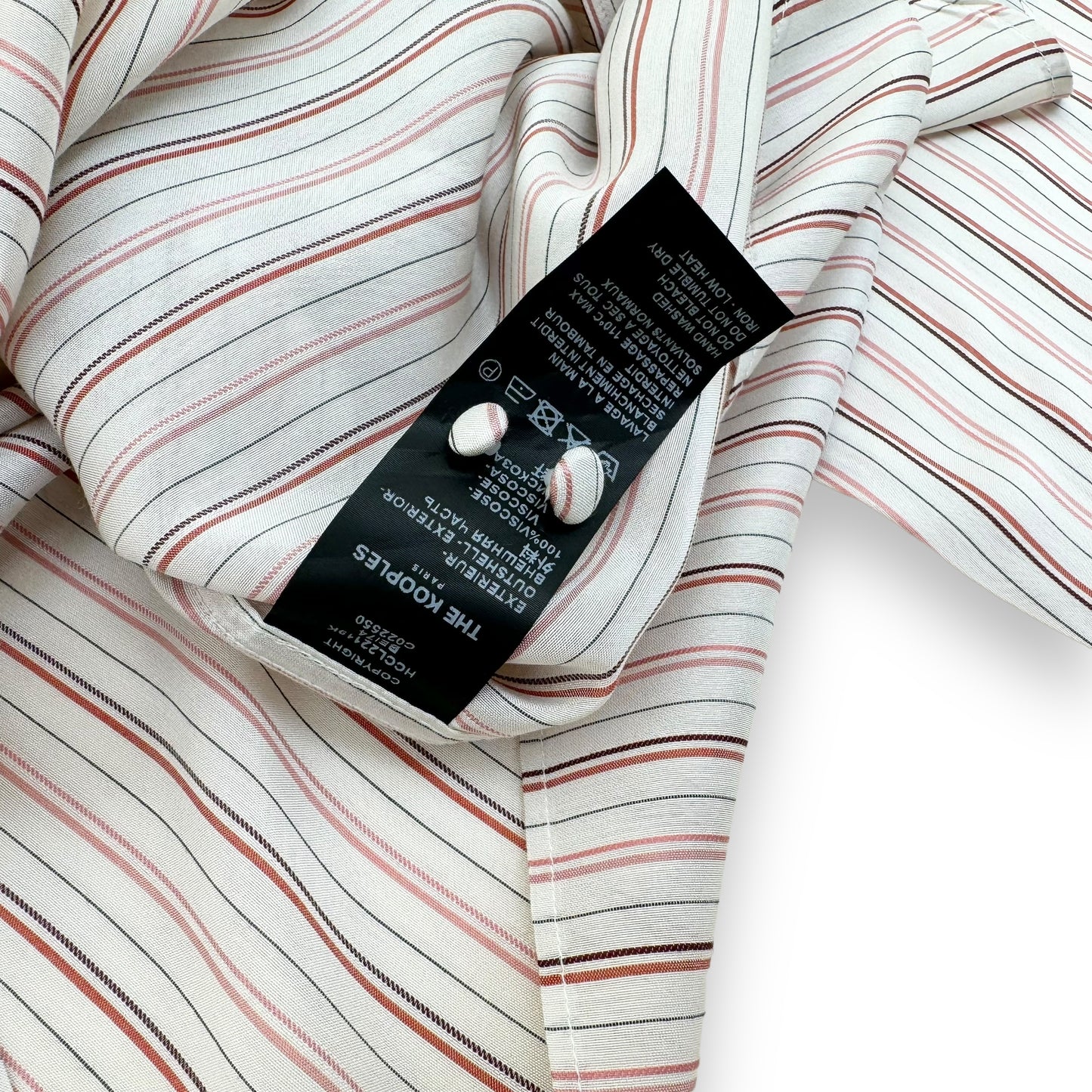 THE KOOPLES STRIPED SHIRT BEIGE / PINK L