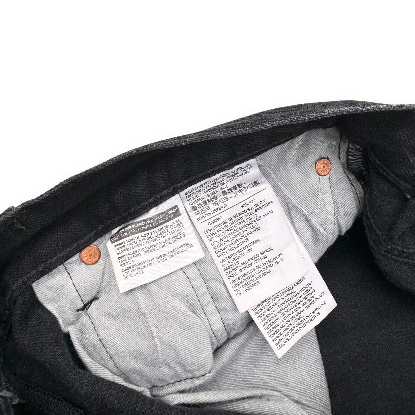 DENIM TEARS MONO WREATH DENIM JEANS BLACK 34W