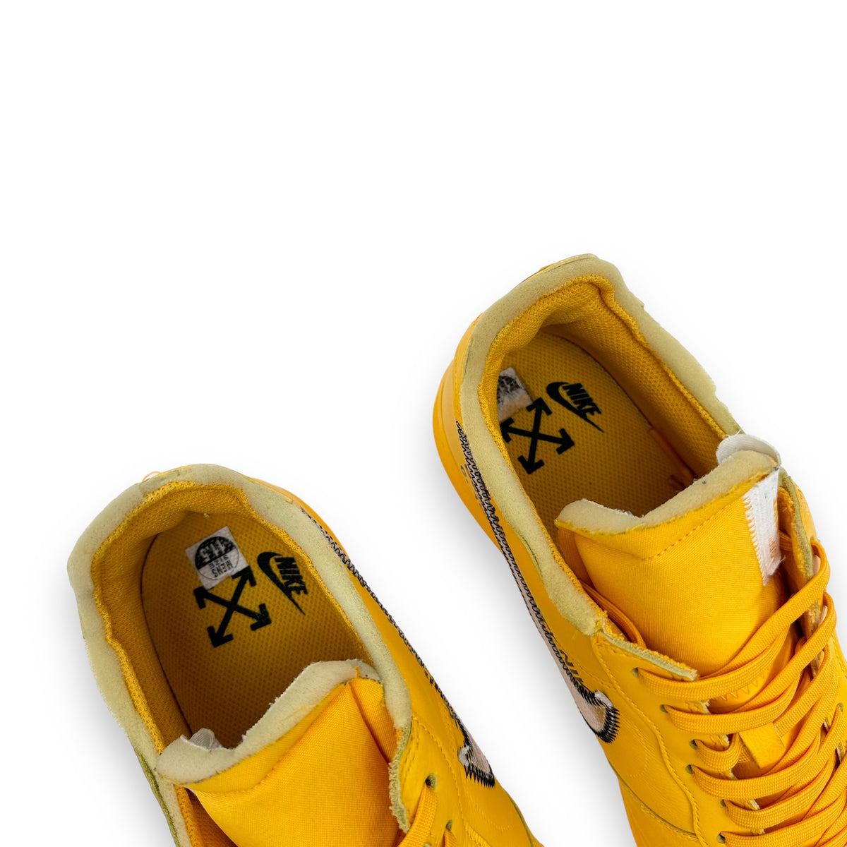 NIKE X OFF-WHITE AIR FORCE 1 SNEAKER LEMONADE UK10.5