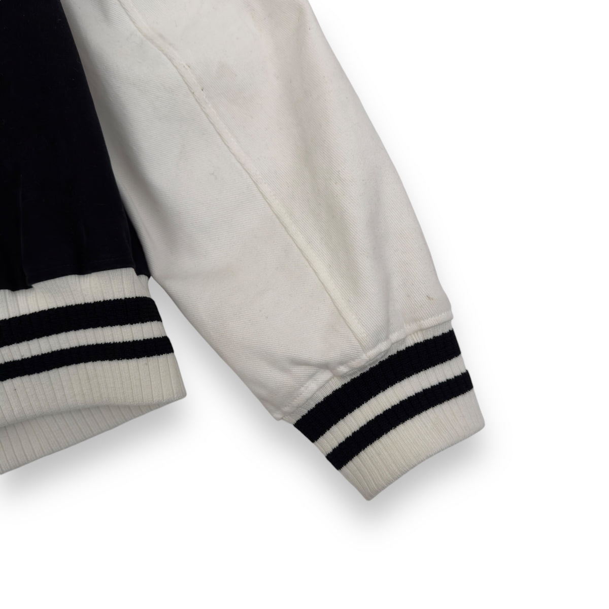 LOUIS VUITTON X FRAGMENT SS17 LV VARSITY JACKET BLACK / WHITE L
