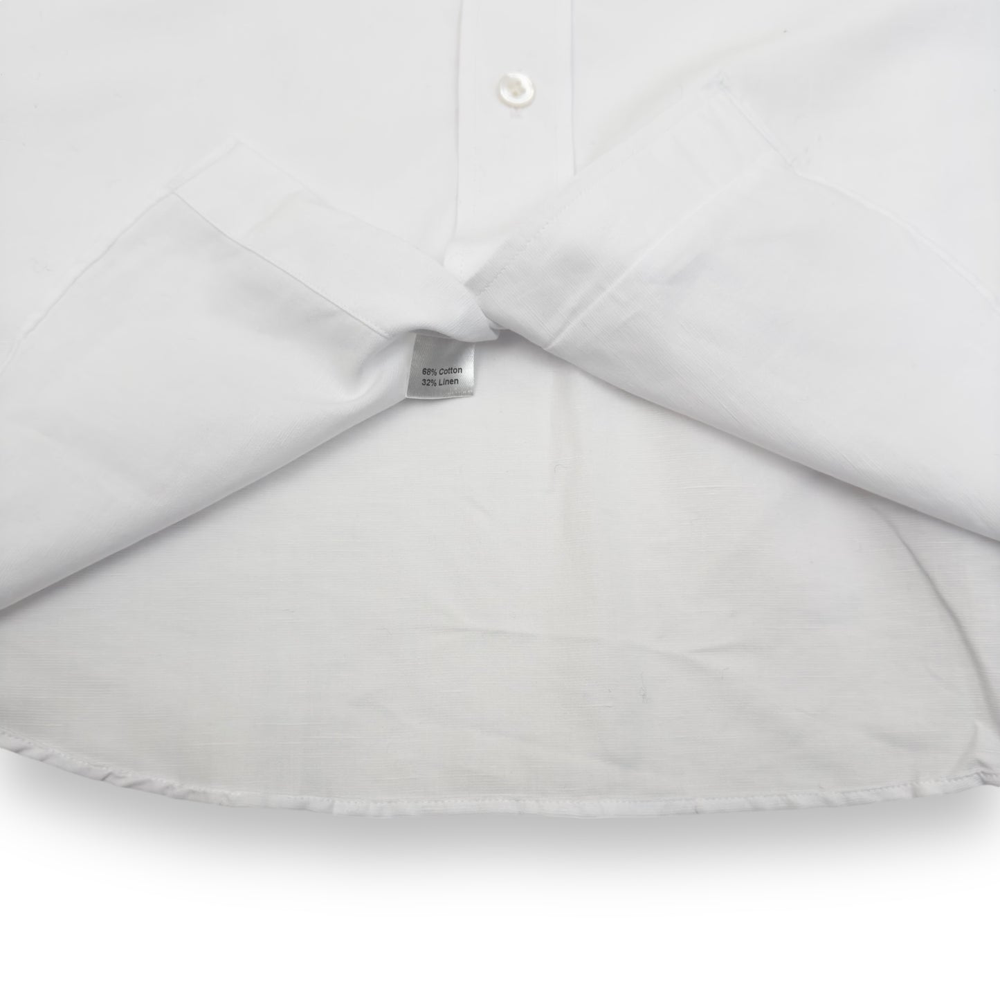 THOM SWEENEY COTTON / LINEN BUTTON DOWN SHIRT WHITE M