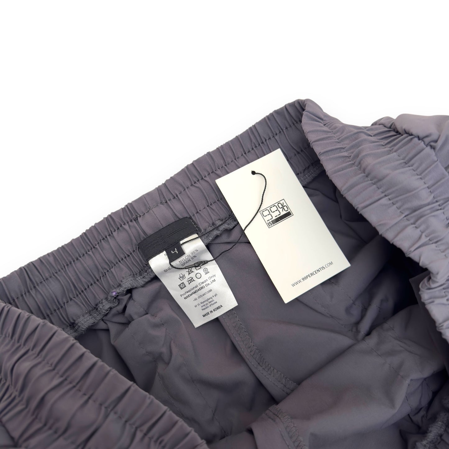 99PERCENTIS GOBCHANG WRINKLE TROUSERS GREY / PURPLE 4 / XL