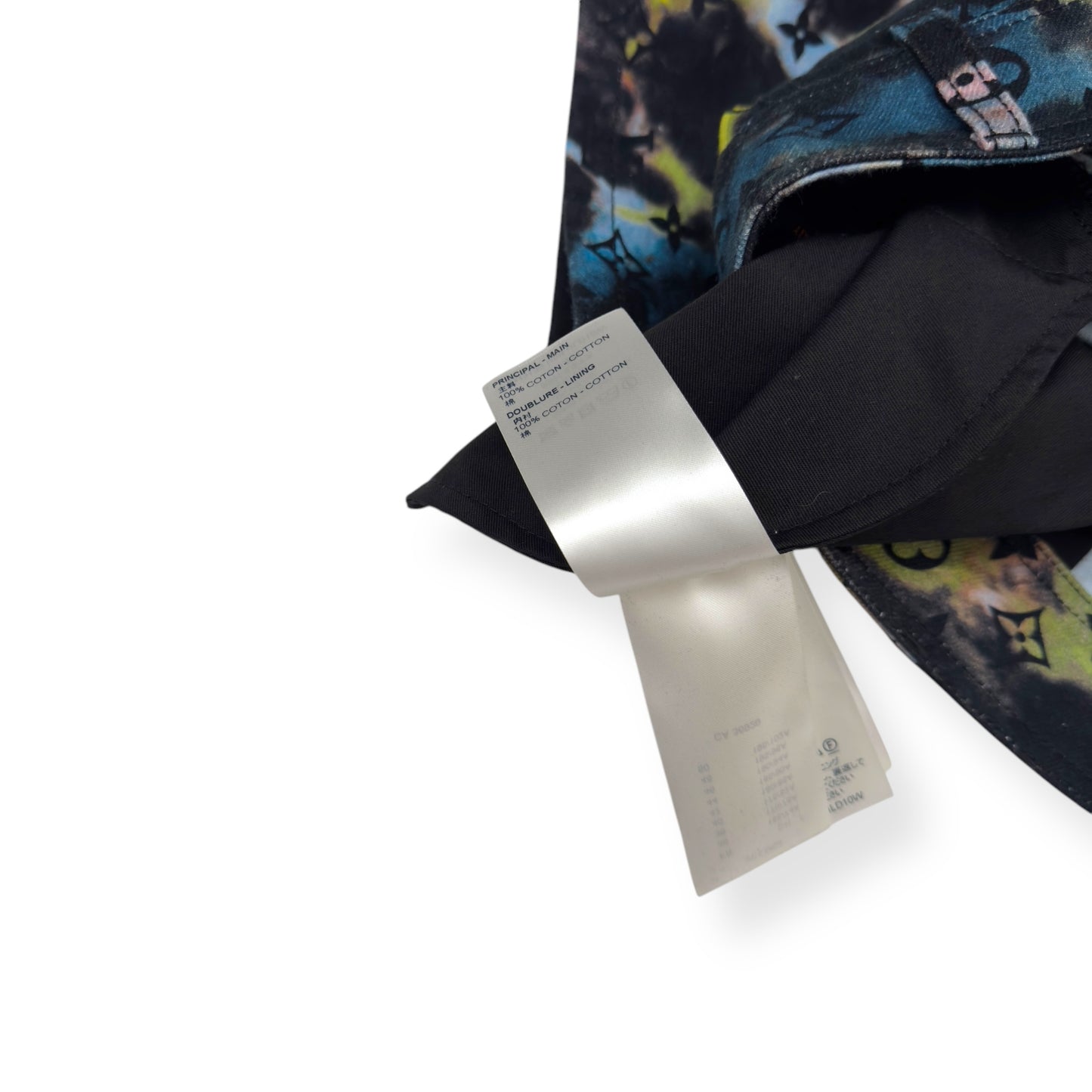 LOUIS VUITTON MONOGRAM TIE-DYE DENIM CARGO TROUSERS MULTICOLOURED W32”