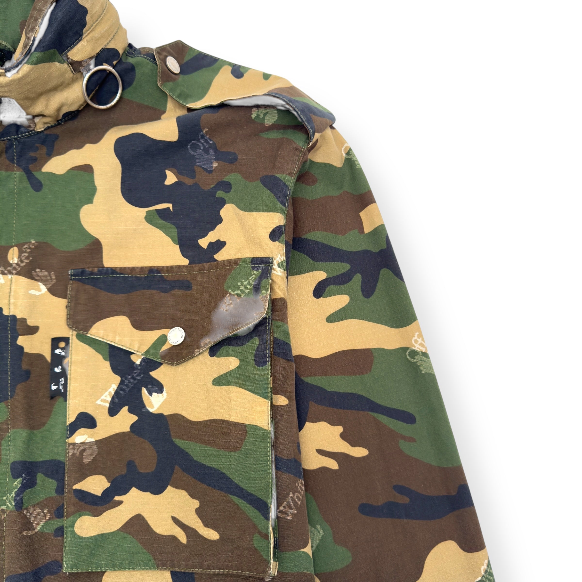 OFF-WHITE LOGO CAMO FIELD JACKET CAMO M