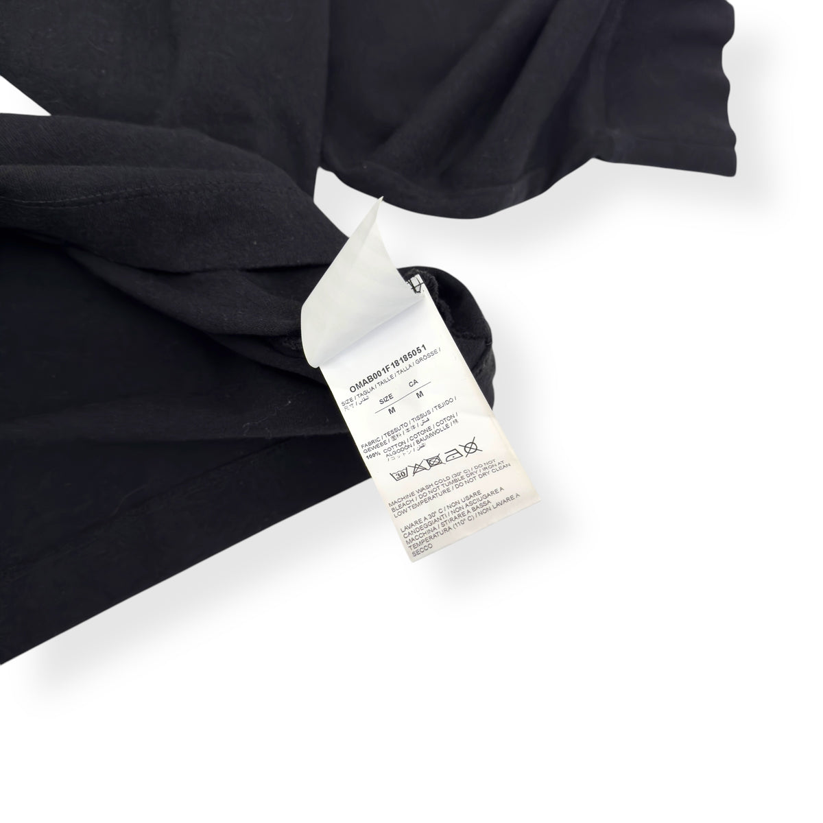 OFF-WHITE KIDMOGRAPH LONG SLEEVE T-SHIRT BLACK / BLUE M