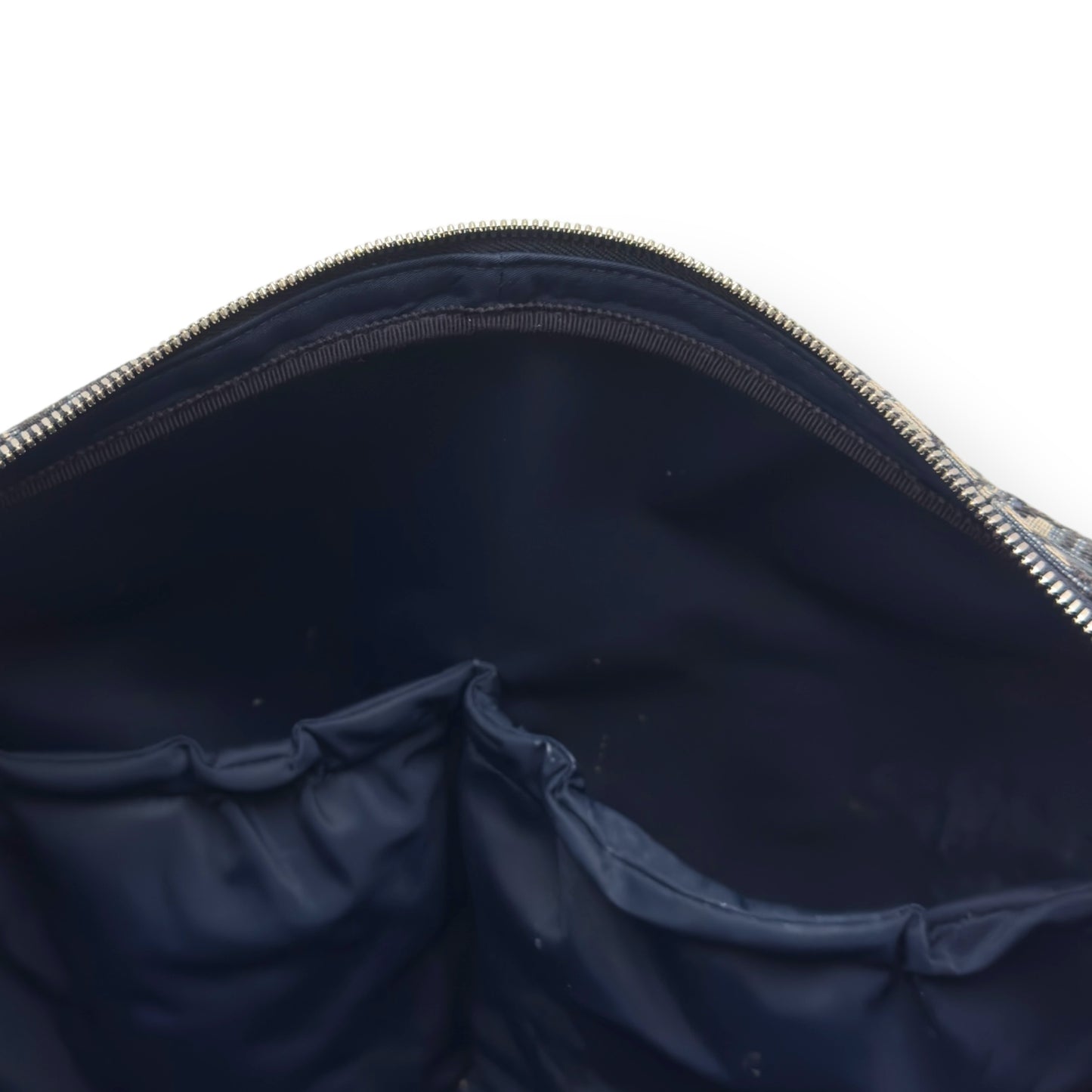 CHRISTIAN DIOR OBLIQUE JACQUARD CHANGING BAG BLACK / BEIGE L