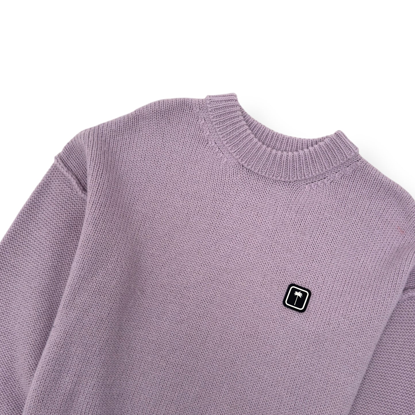PALM ANGELS OVERSIZED WOOL CREWNECK SWEATER PINK XS