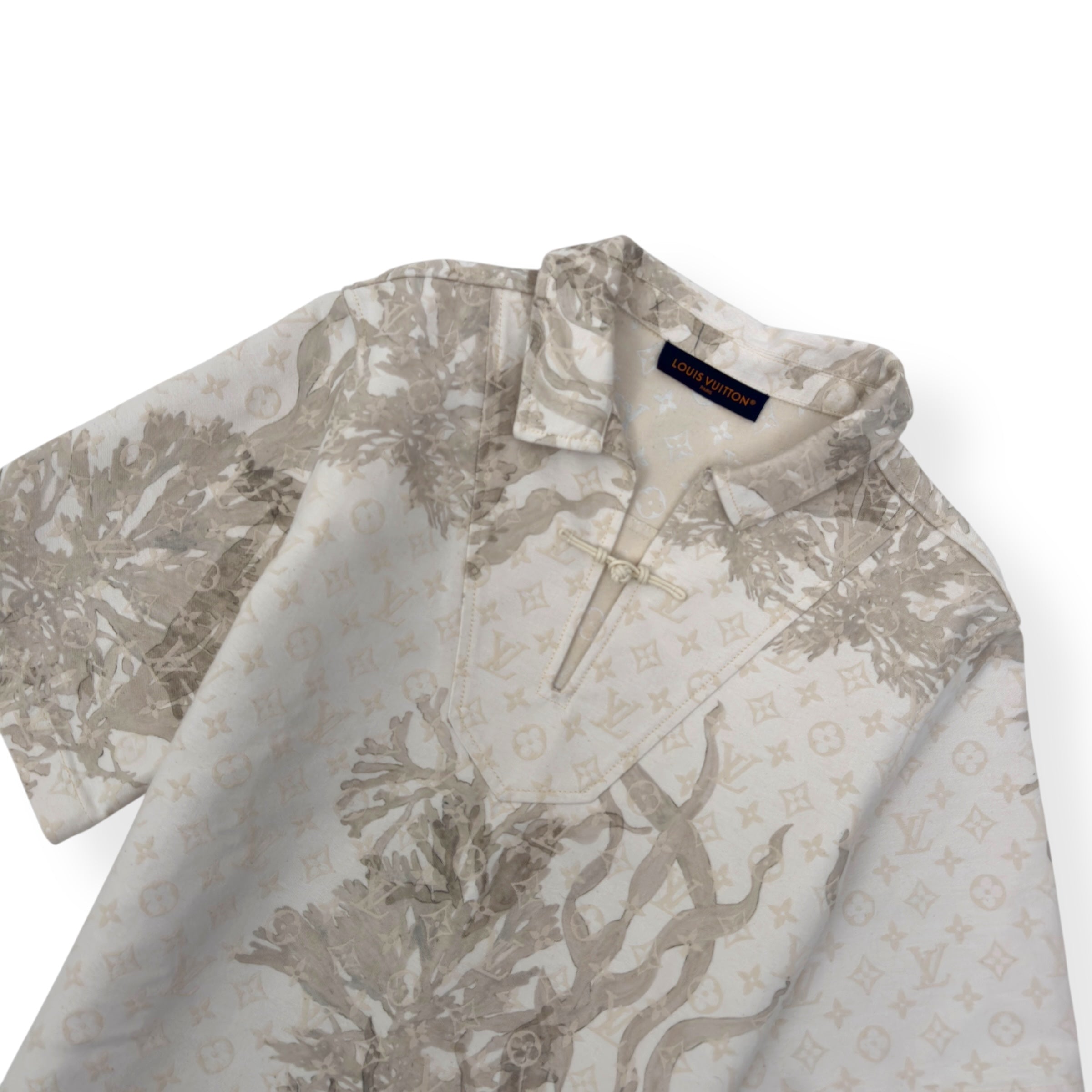 LOUIS VUITTON MONOGRAM DENIM SHIRT BEIGE S