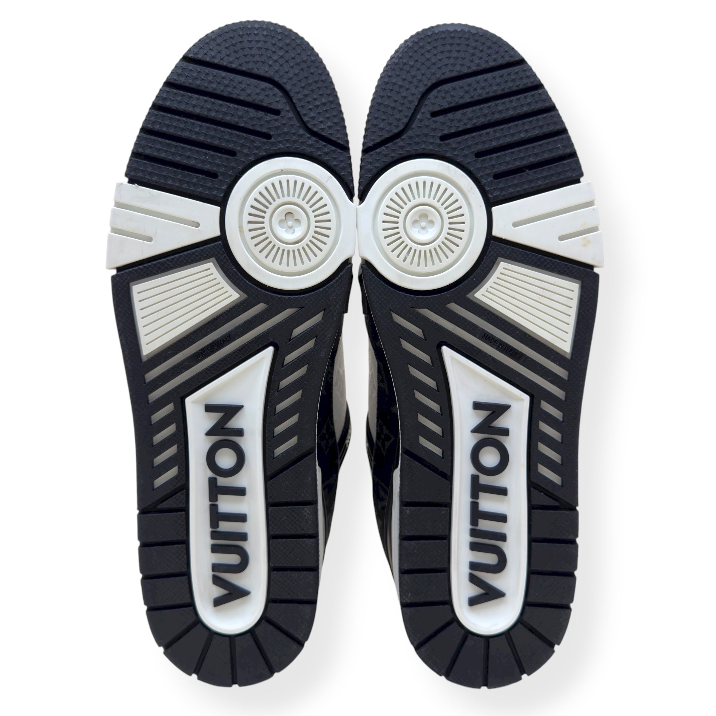 LOUIS VUITTON DENIM LV TRAINER LUXURY BLACK UK11