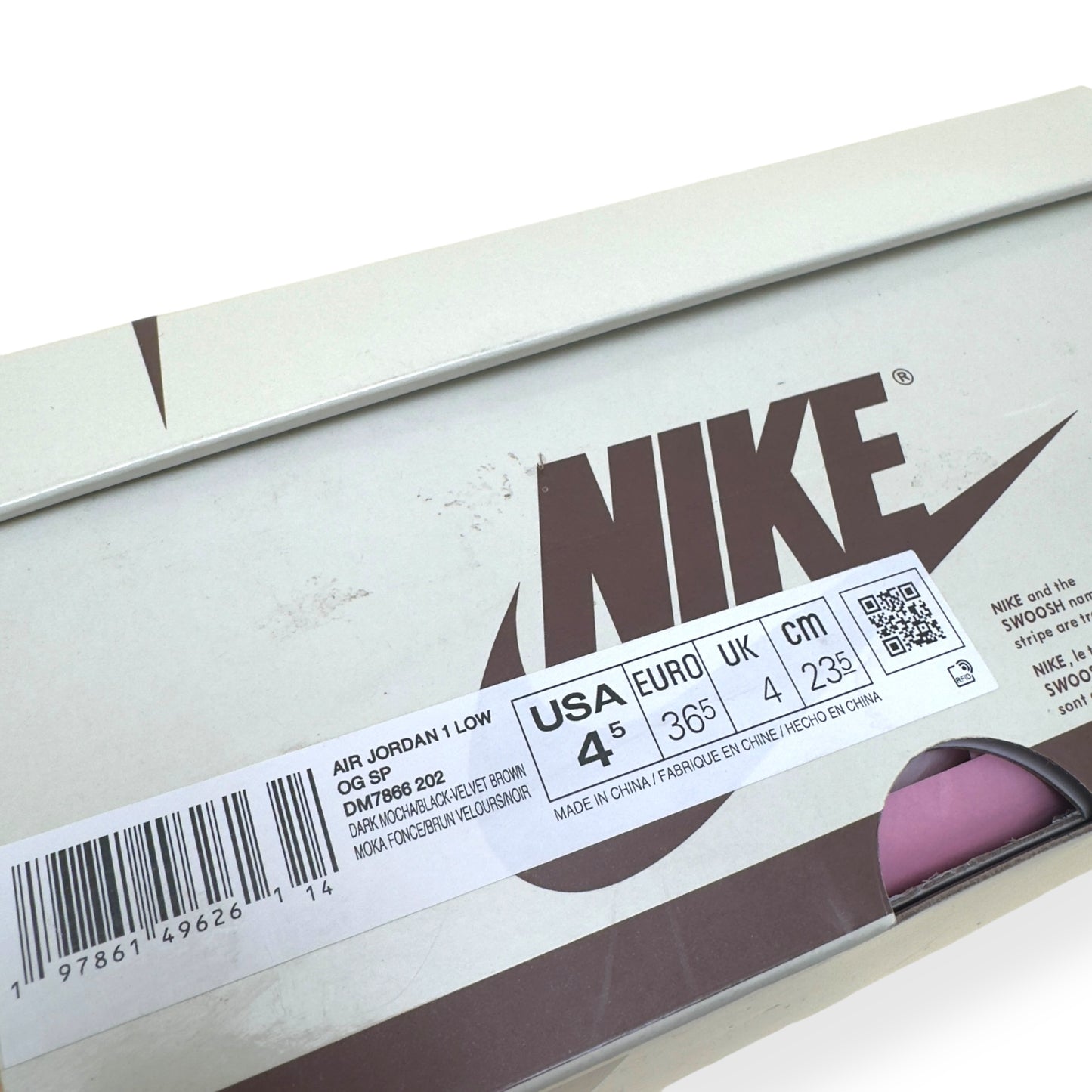 NIKE AIR JORDAN 1 X TRAVIS SCOTT LOW TOP SNEAKER CANARY UK9