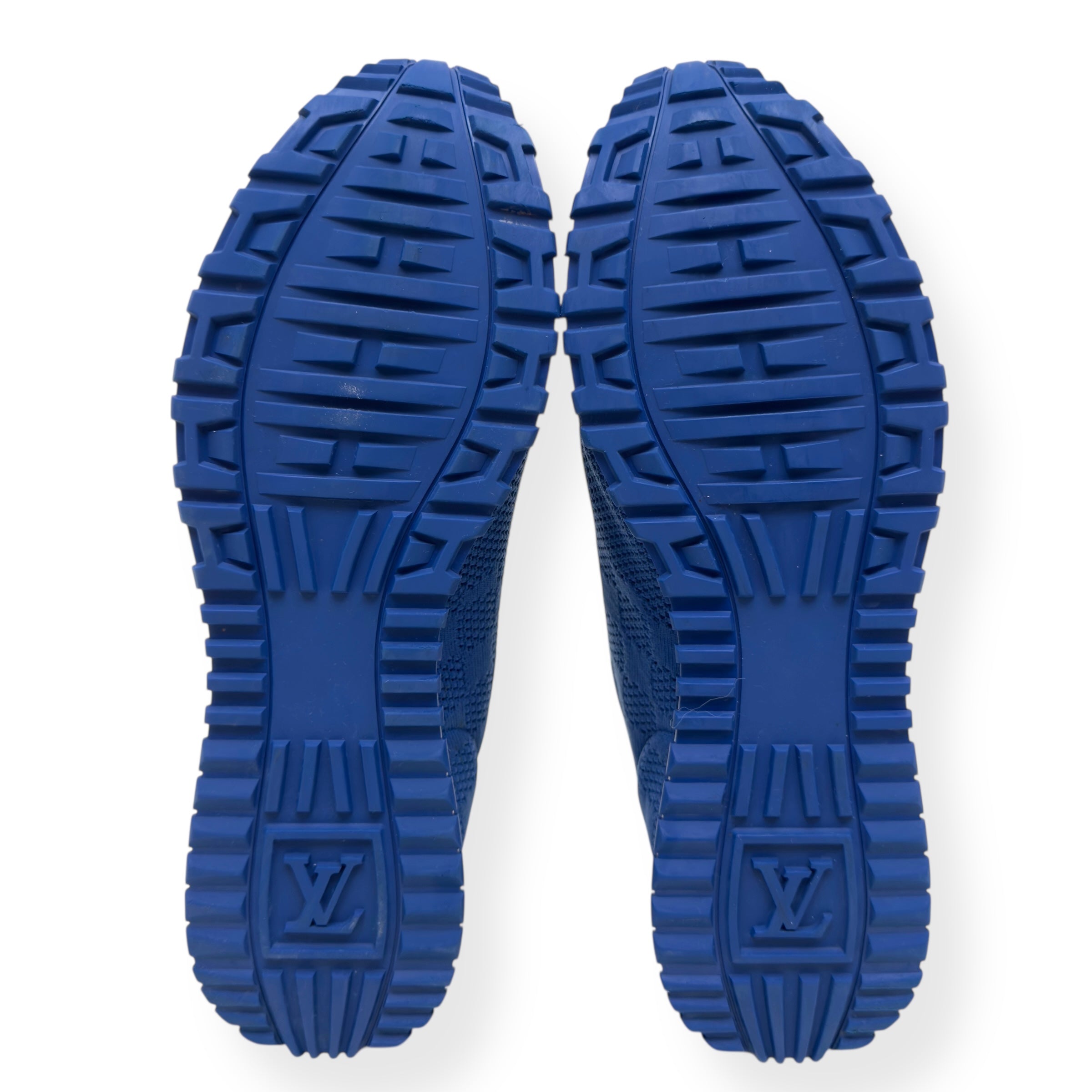 LOUIS VUITTON DAMIER MESH RUN AWAY SNEAKER BLUE UK9.5