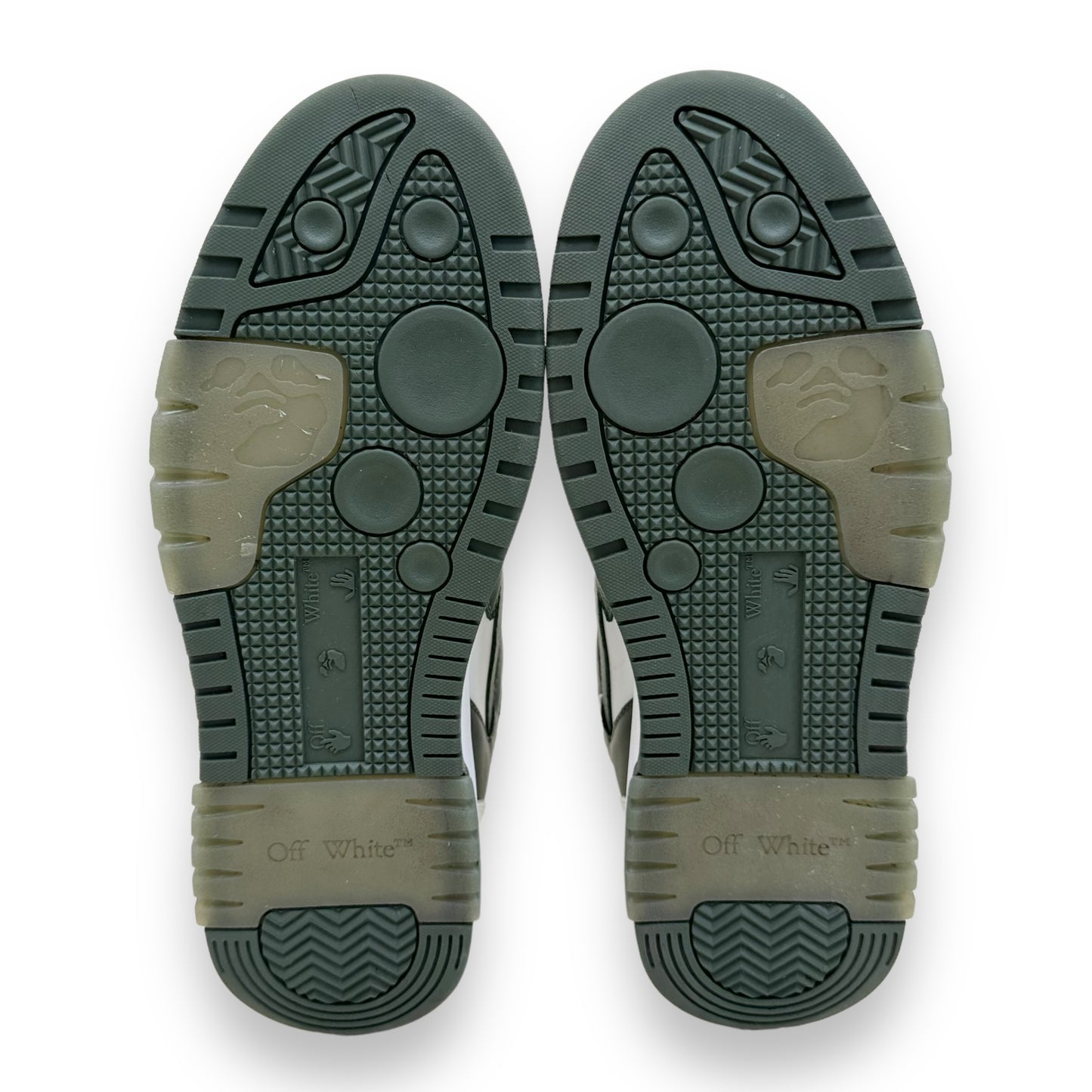 OFF-WHITE OUT OF OFFICE SNEAKER GREEN / WHITE UK9