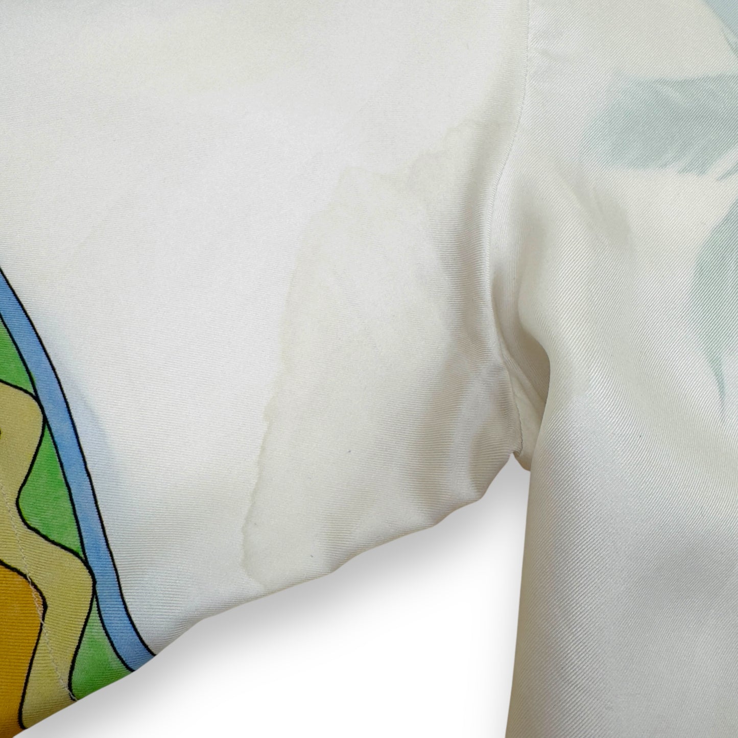 CASABLANCA AFRO CUBISM SILK SHIRT WHITE / MULTICOLOURED S