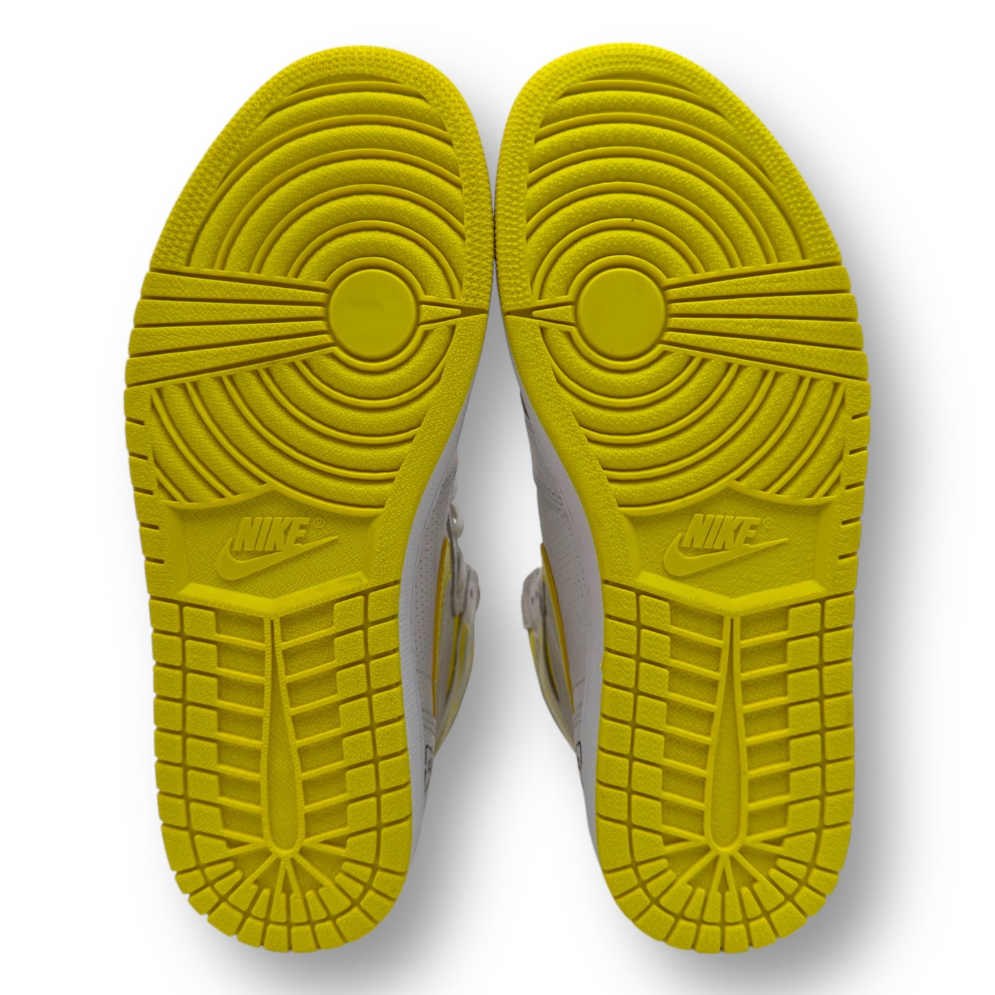 NIKE AIR JORDAN 1 RETRO HIGH OG FIRST CLASS FLIGHT SNEAKER WHITE / YELLOW UK8