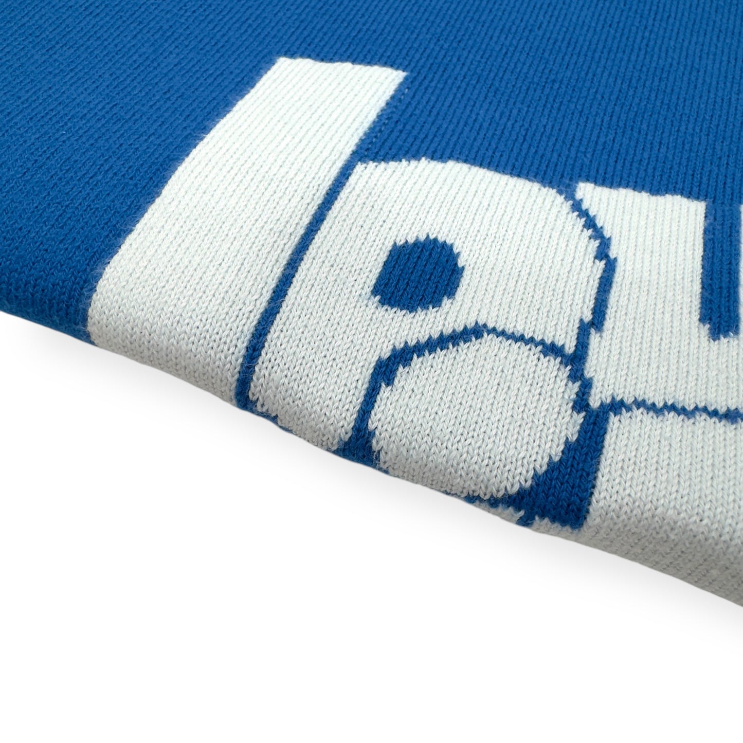 LOUIS VUITTON CREWNECK KNIT T-SHIRT BLUE / WHITE M