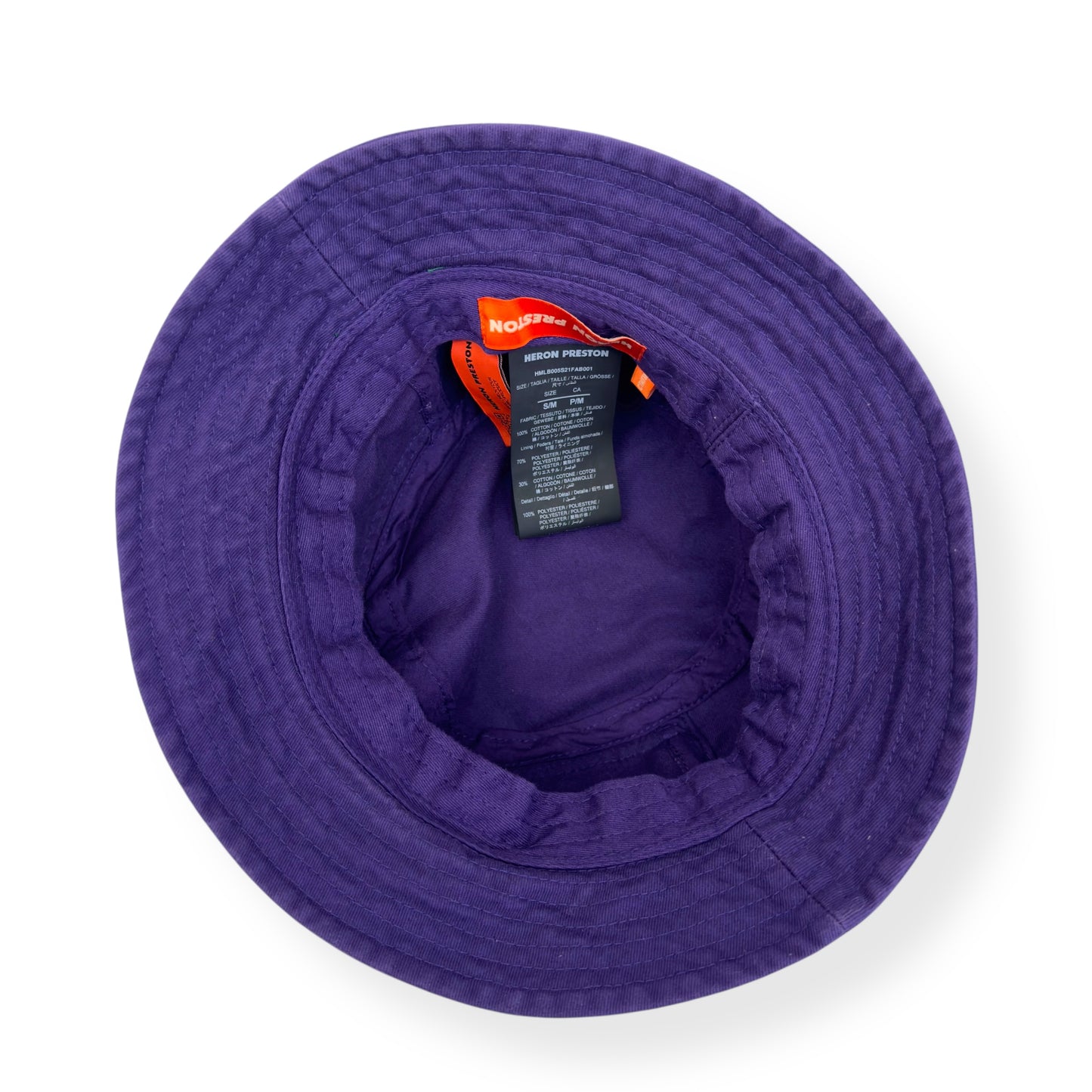 HERON PRESTON LOGO BUCKET HAT PURPLE / ORANGE O/S
