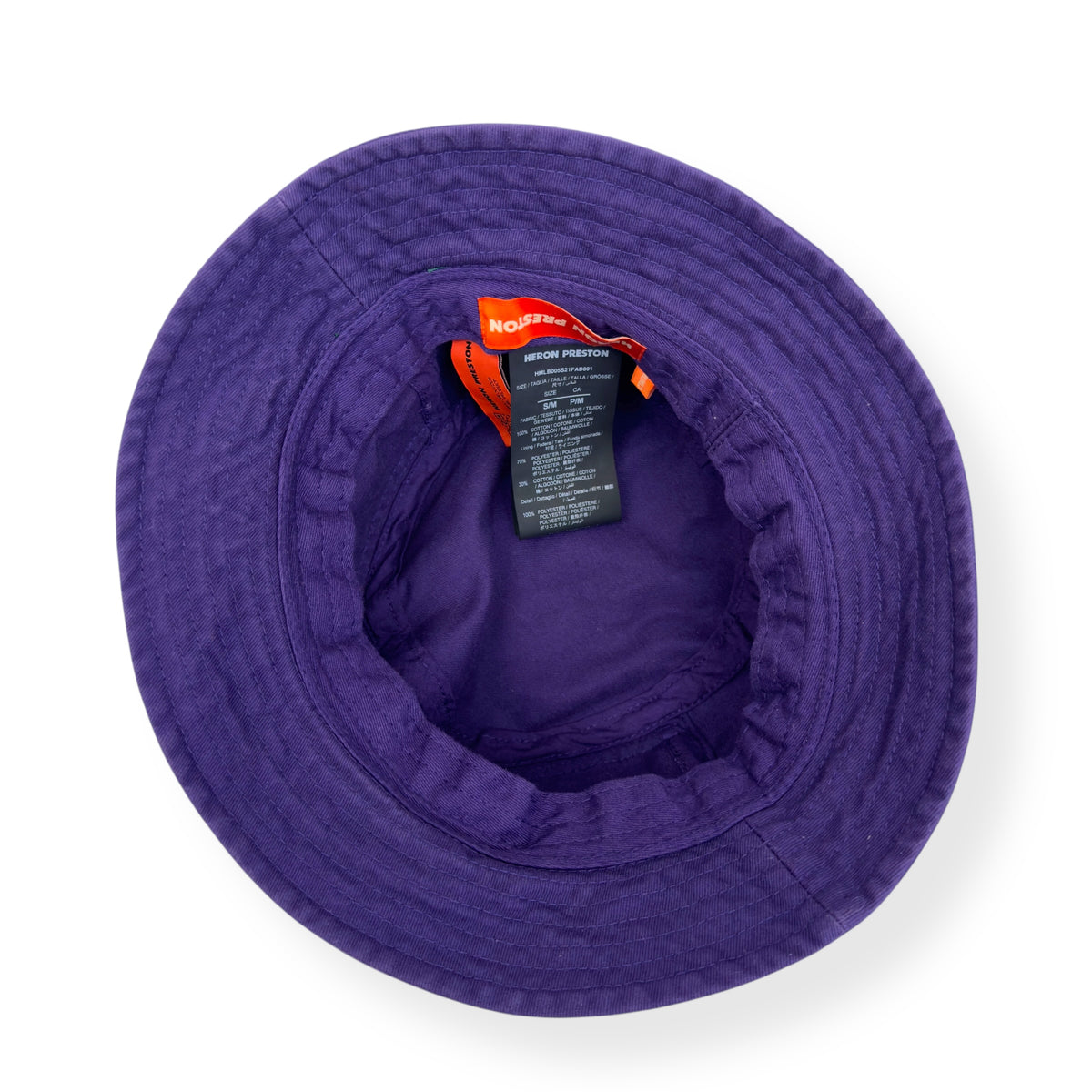 HERON PRESTON LOGO BUCKET HAT PURPLE / ORANGE O/S