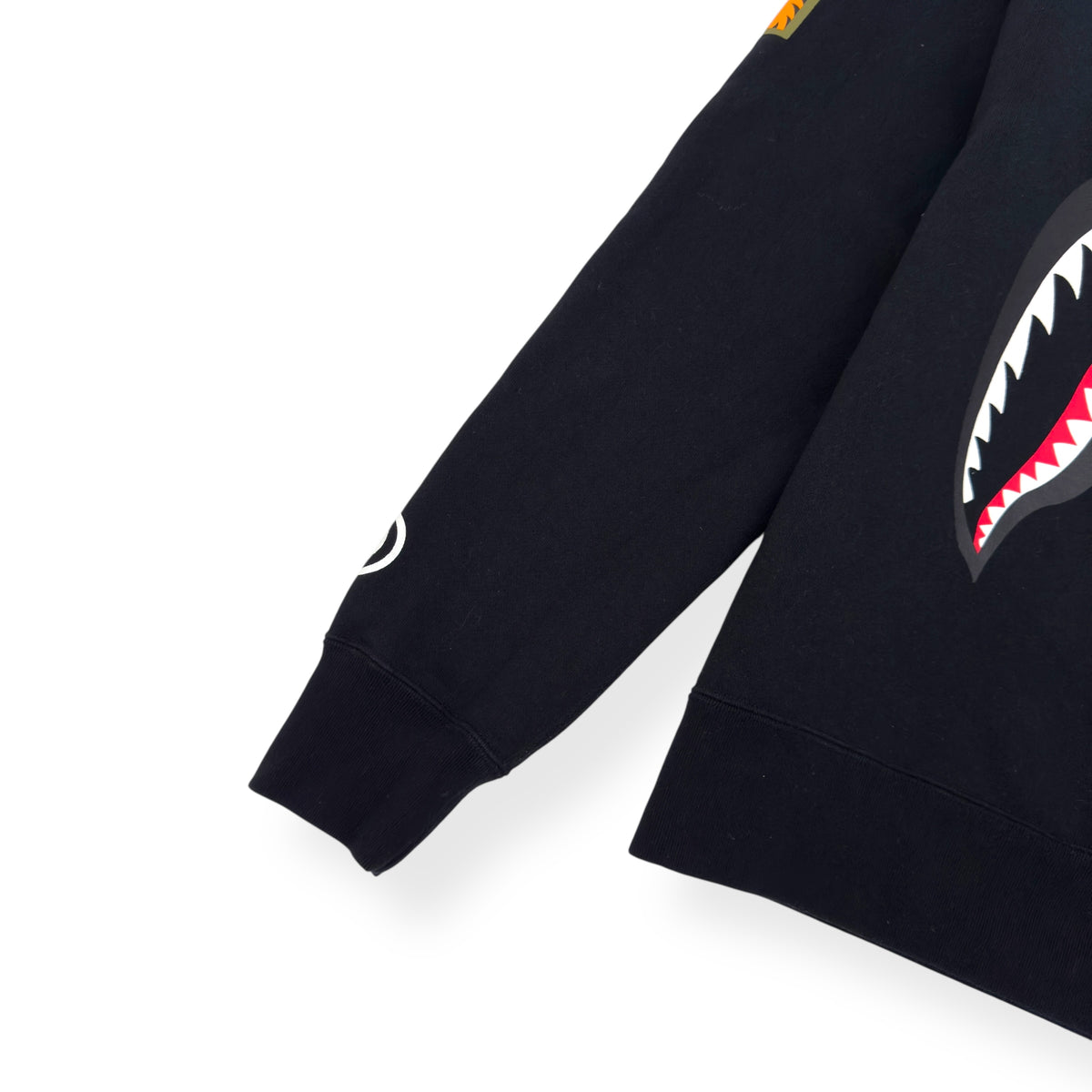 A BATHING APE SHARK CREWNECK SWEATSHIRT BLACK L