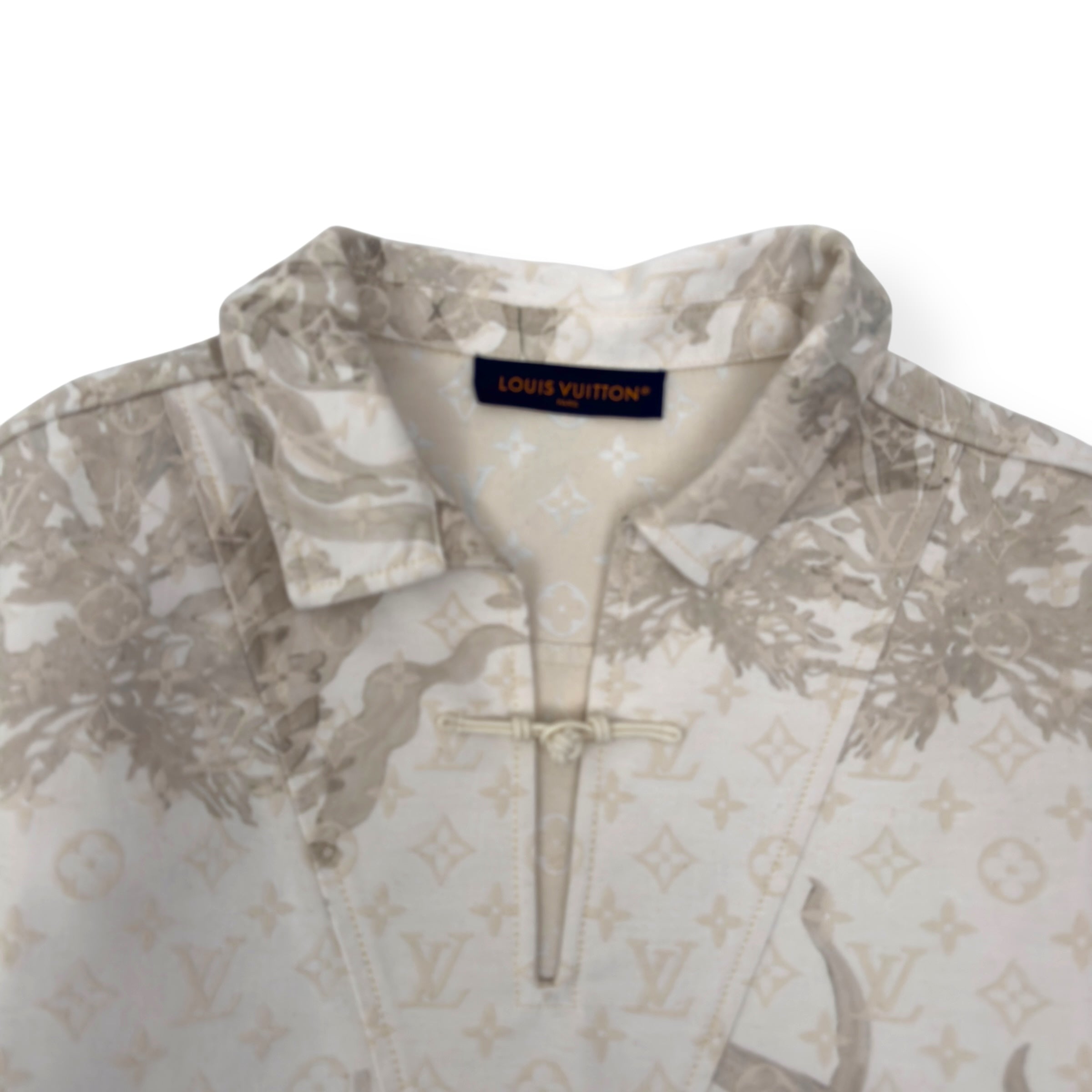 LOUIS VUITTON MONOGRAM DENIM SHIRT BEIGE S