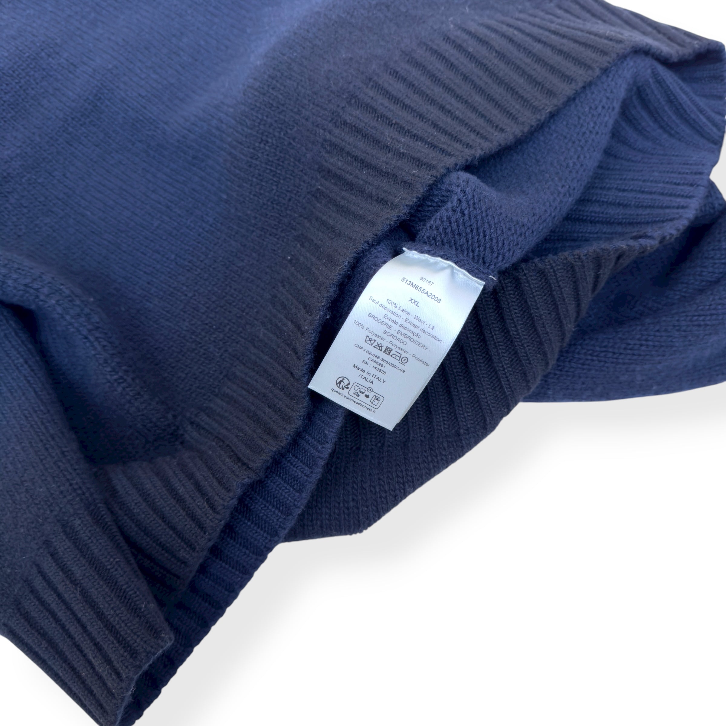 DIOR X KAWS FW24 WOOL KNIT SWEATER BLUE XXL