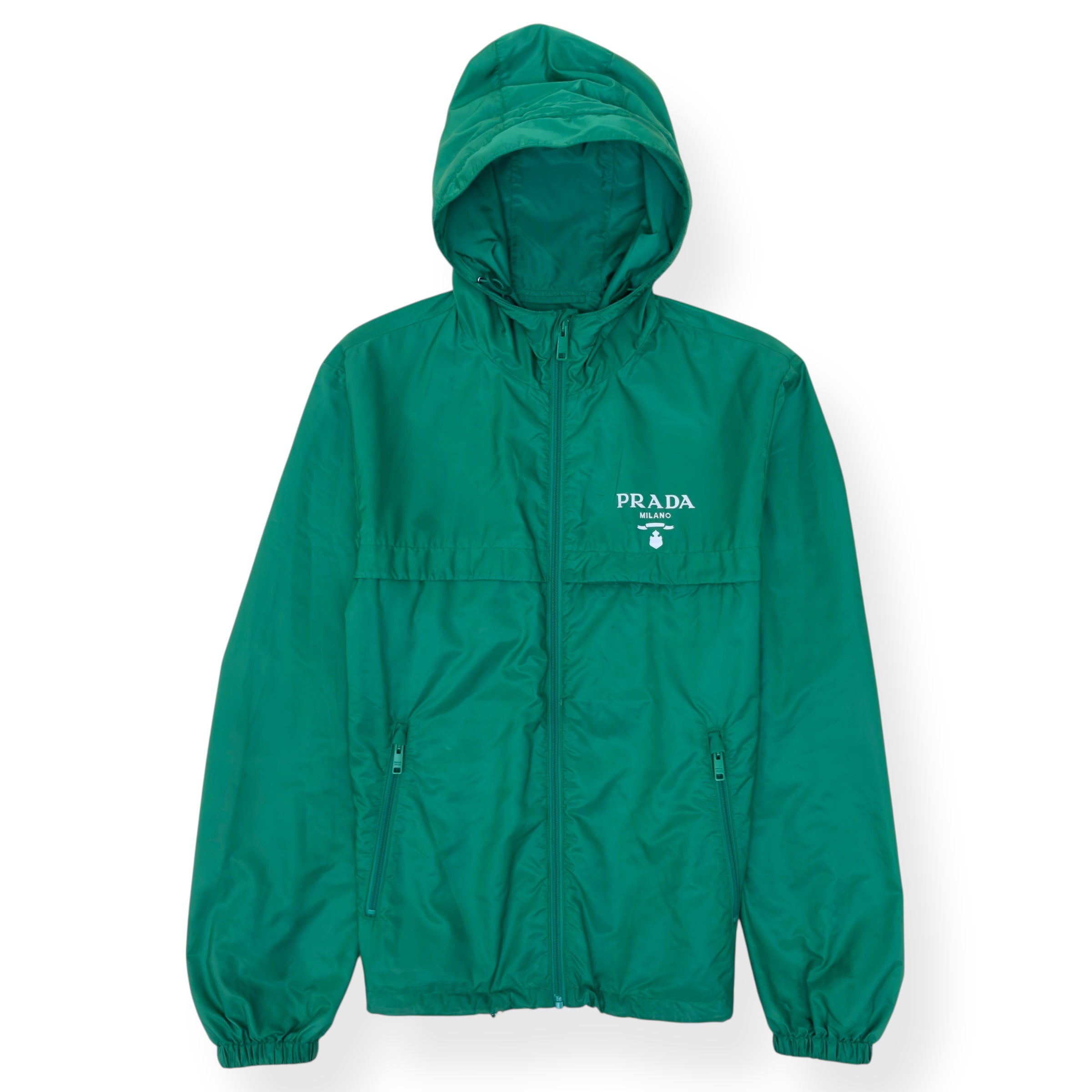PRADA RE-NYLON BLOUSON WINDBREAKER JACKET GREEN 50 / L