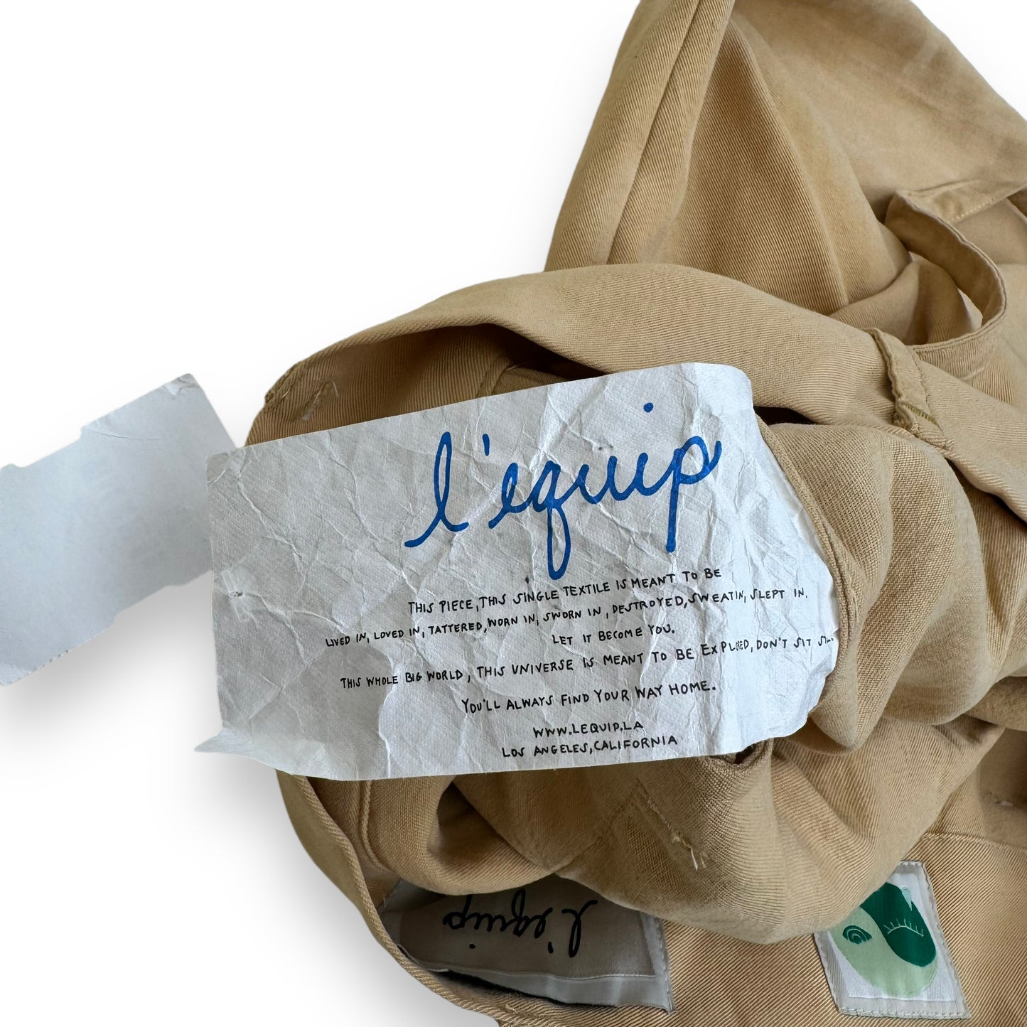 L’EQUIP RELAXED LA TROUSERS YELLOW / BEIGE 34”