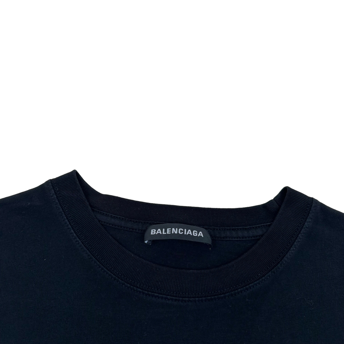 BALENCIAGA OVERSIZED INTERLOCK LOGO T-SHIRT BLACK XS