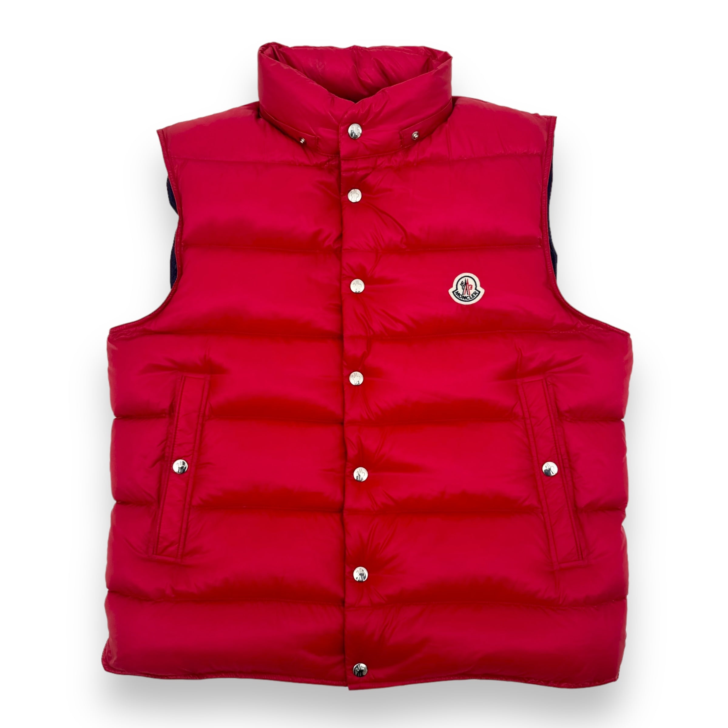 MONCLER BILLECART GILET PUFFER JACKET RED XL