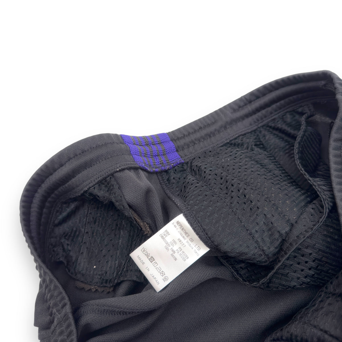 NEEDLES TRACK PANTS BLACK / PURPLE XL