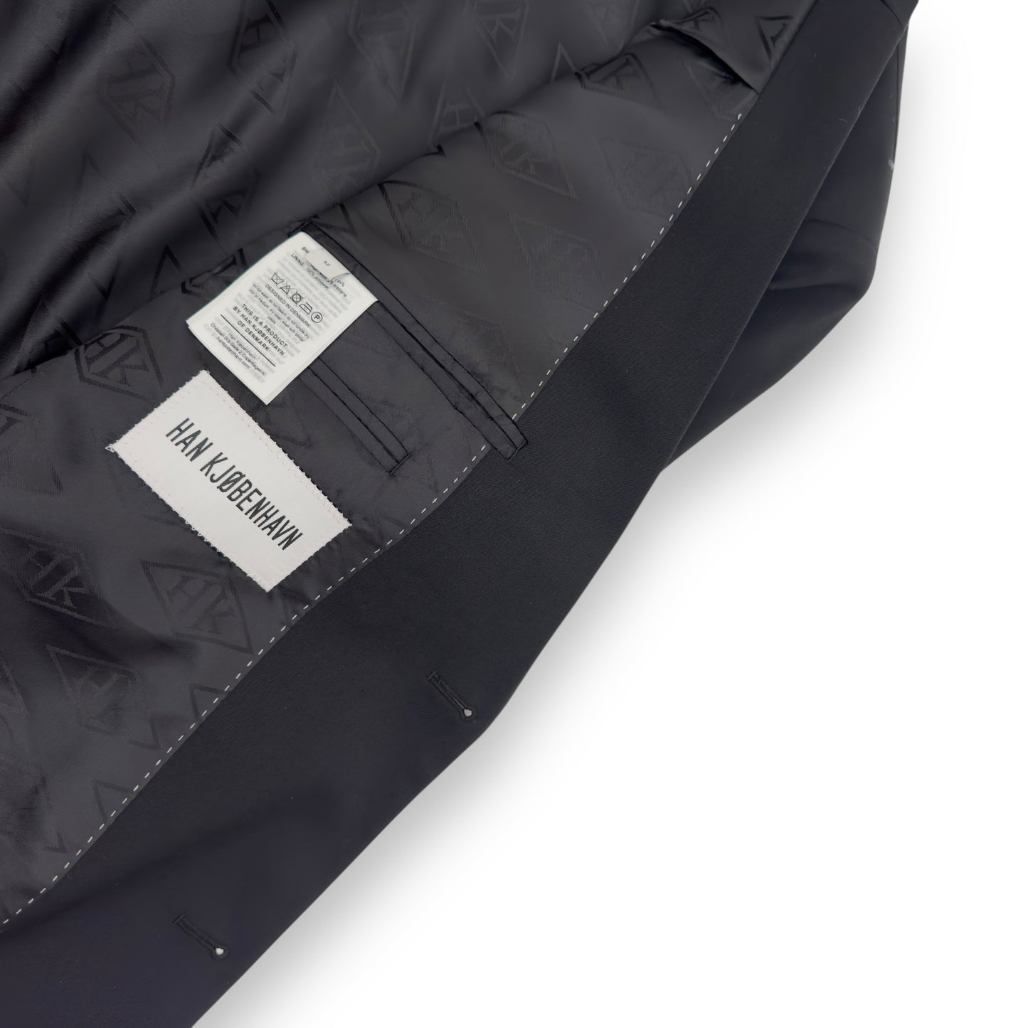 HAN KJØBENHAVN SINGLE BREASTED BLAZER JACKET BLACK / SILVER XL