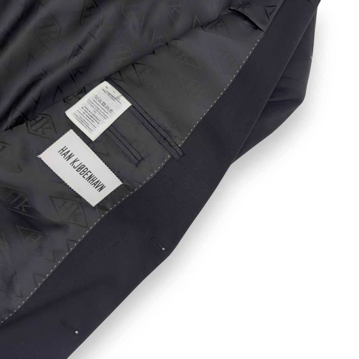 HAN KJØBENHAVN SINGLE BREASTED BLAZER JACKET BLACK / SILVER XL