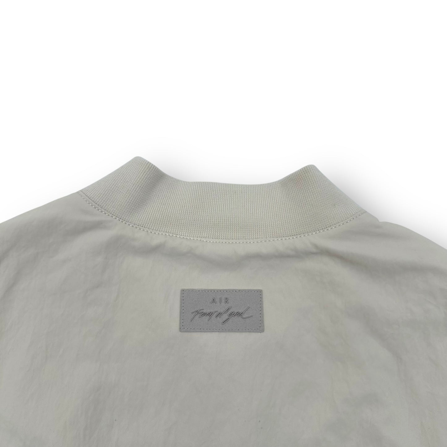 NIKE X FEAR OF GOD NRG BASEBALL JACKET LIGHT CREAM M