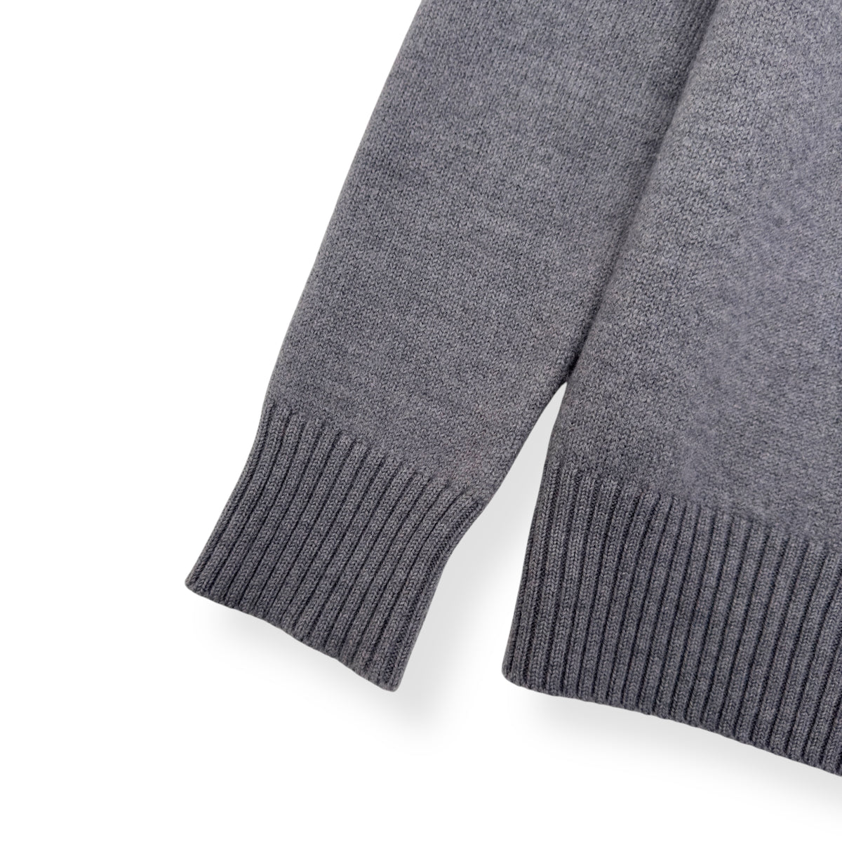 AMI PARIS AMI DE COEUR WOOL SWEATER GREY / BLACK M