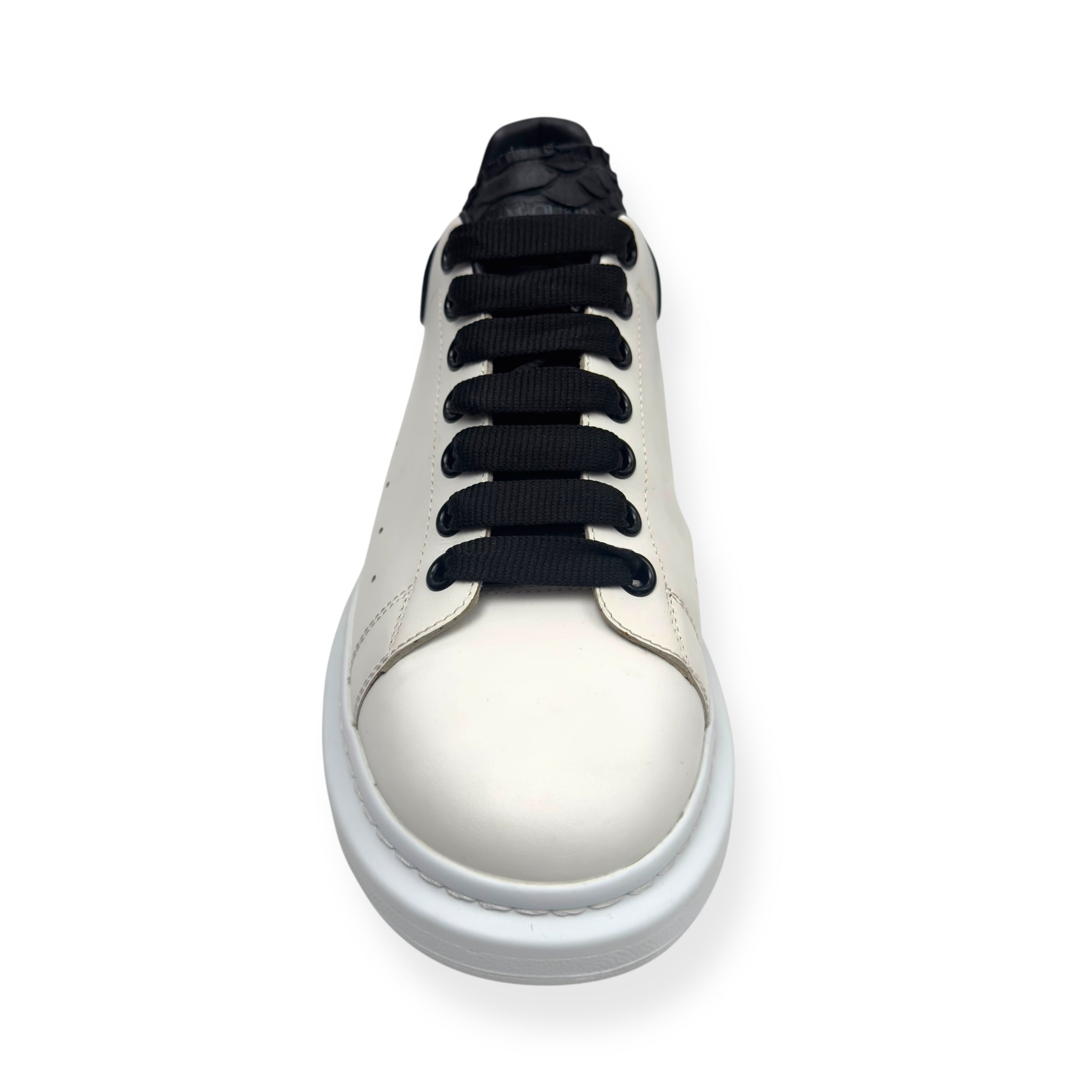 ALEXANDER MCQUEEN OVERSIZED LEATHER / SNAKESKIN SNEAKER WHITE / BLACK 42 / UK8