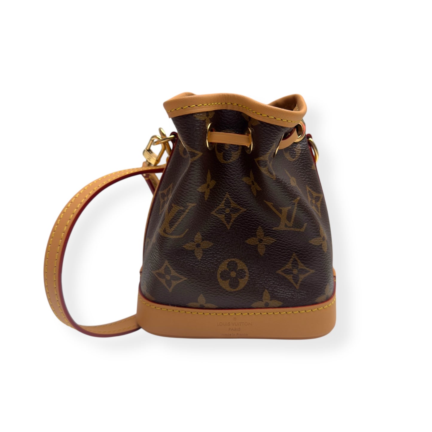 LOUIS VUITTON NANO NOÉ MONOGRAM CANVAS BAG BROWN MINI
