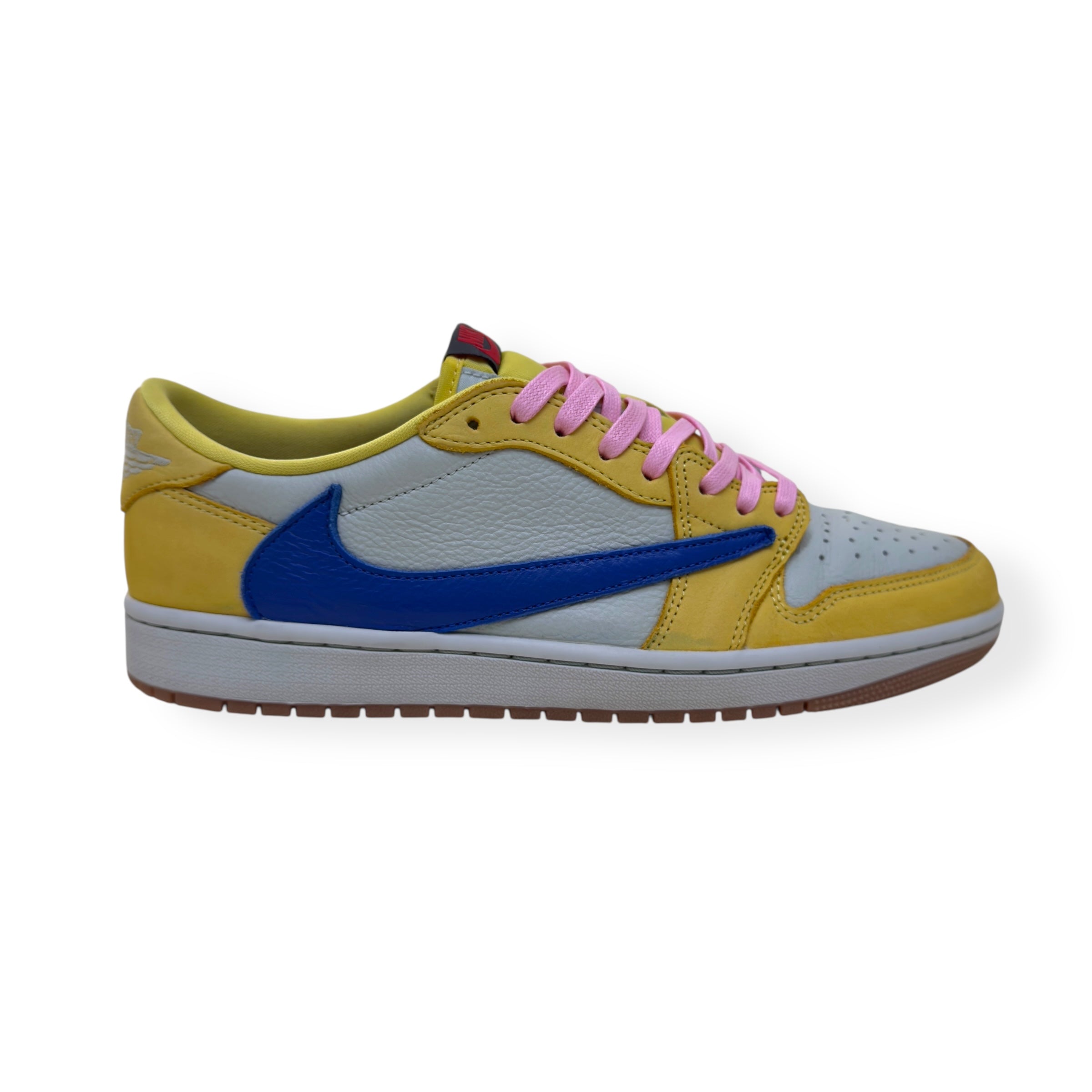 NIKE AIR JORDAN 1 X TRAVIS SCOTT LOW TOP SNEAKER CANARY UK9