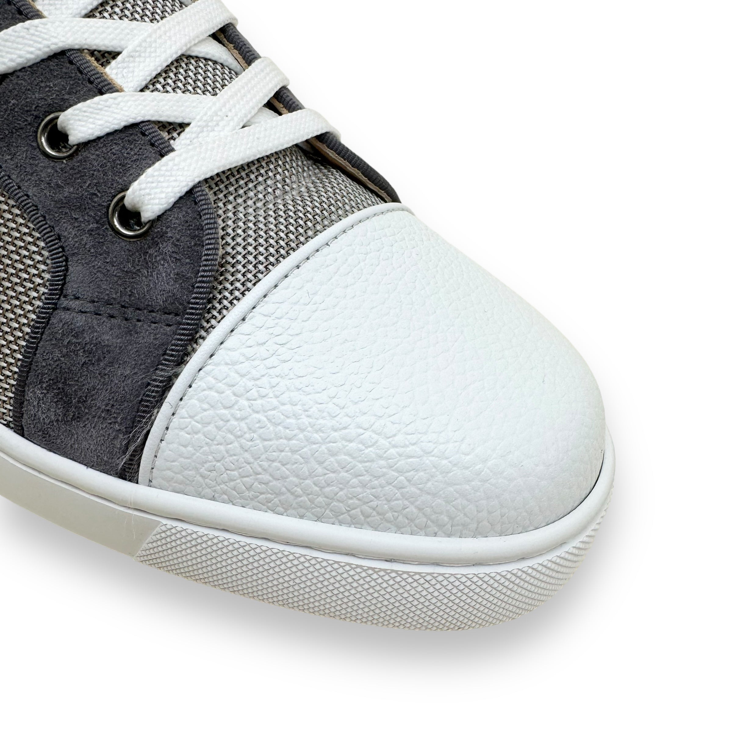 CHRISTIAN LOUBOUTIN LOUIS ORLATO HIGH TOP SNEAKER WHITE / GREY UK9