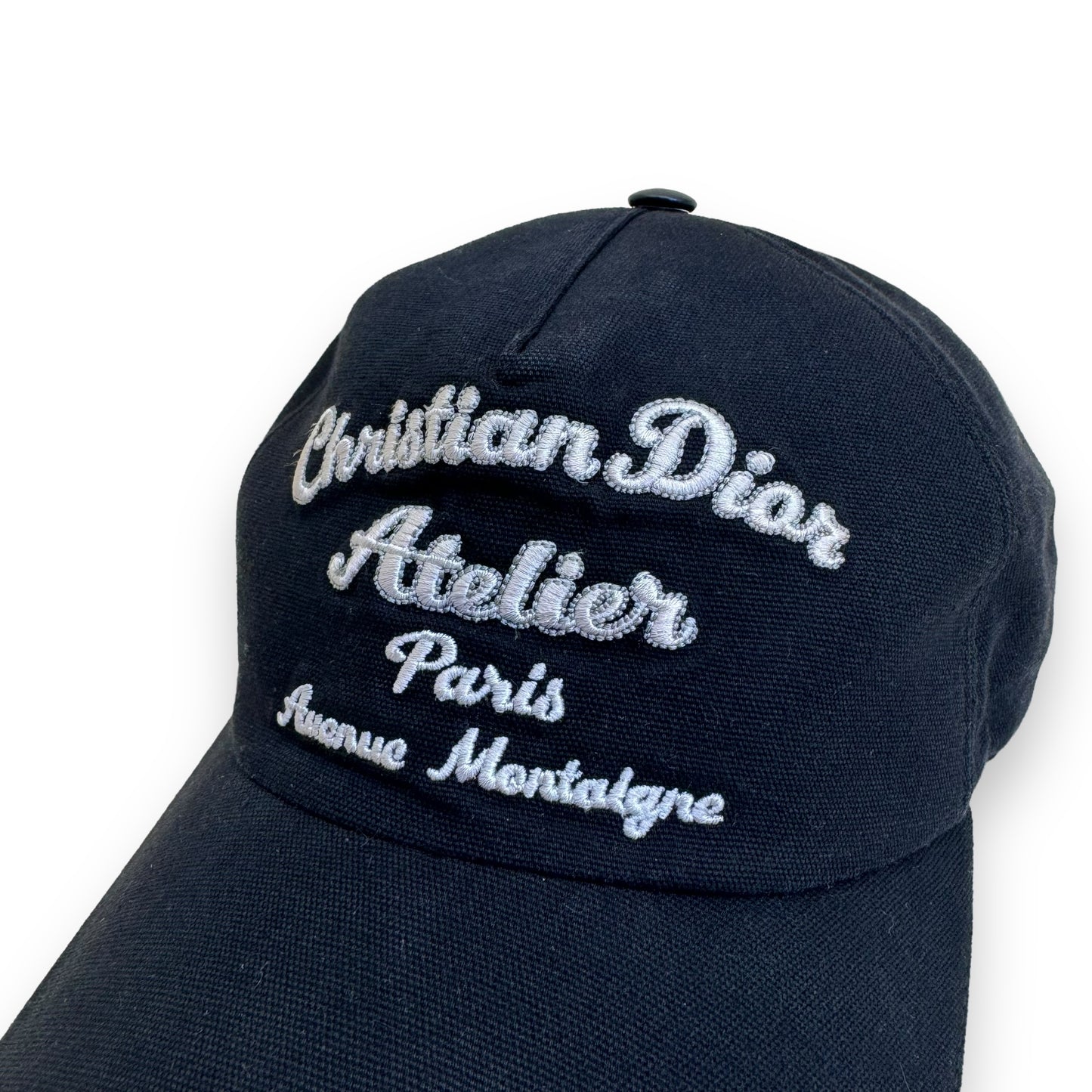 CHRISTIAN DIOR EMBROIDERED BASEBALL CAP BLACK L